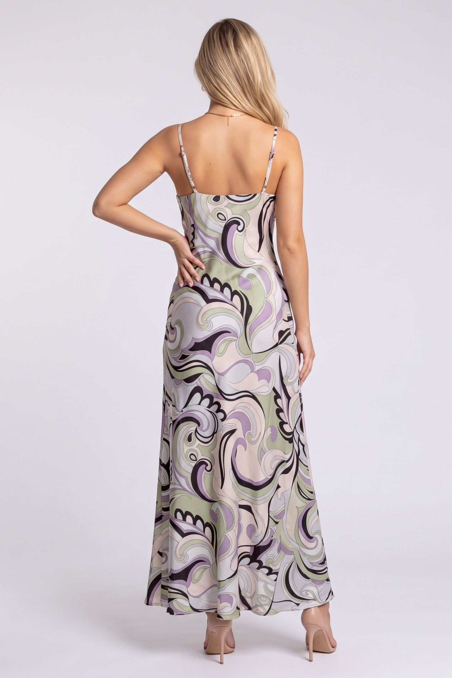 RAVEN LONG SLIP DRESS GROOVY BLOOM 2