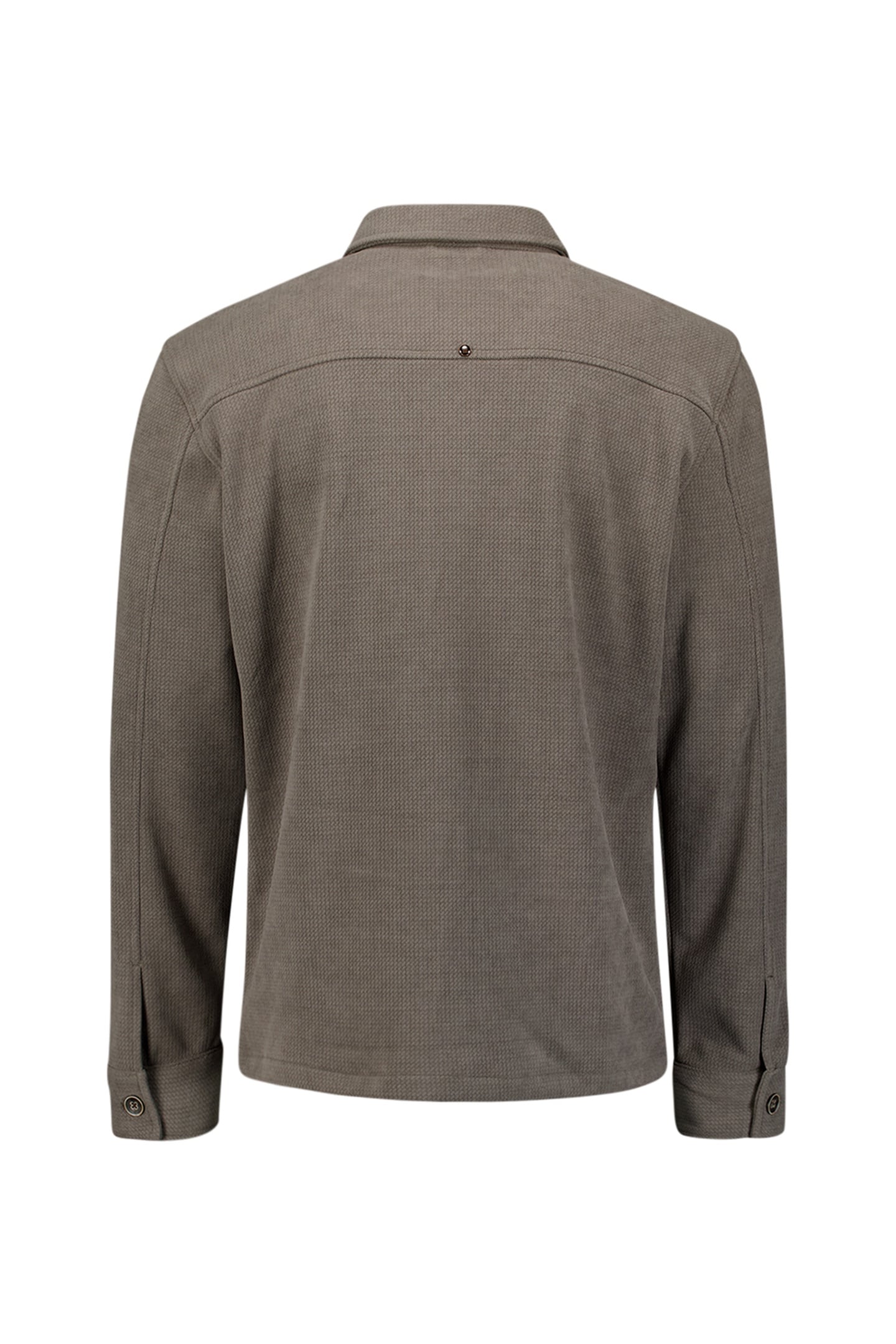 OVERSHIRT BUTTON RELIEF SWEAT DARK CLAY 6