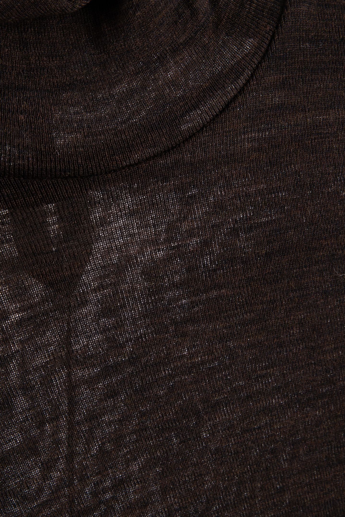 MALENA WOOL RIB TURTLENECK BROWN 4