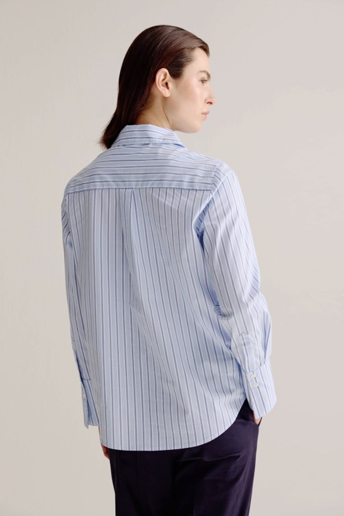 LEONORA BLOUSE LIGHT BLUE STRIPE 4