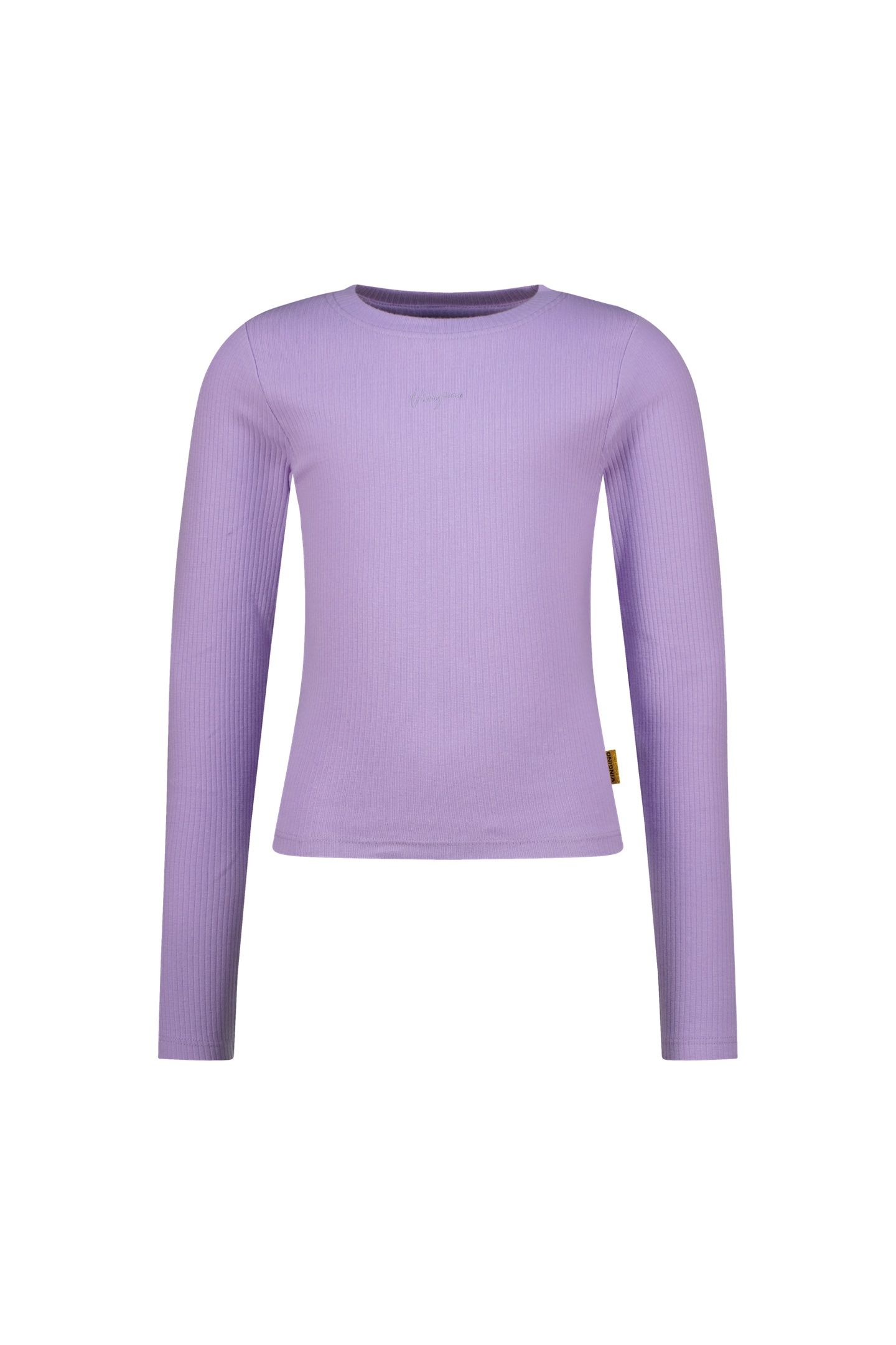 GIRLS BASIC RIB TOP T-SHIRT VERBENA LILAC 1