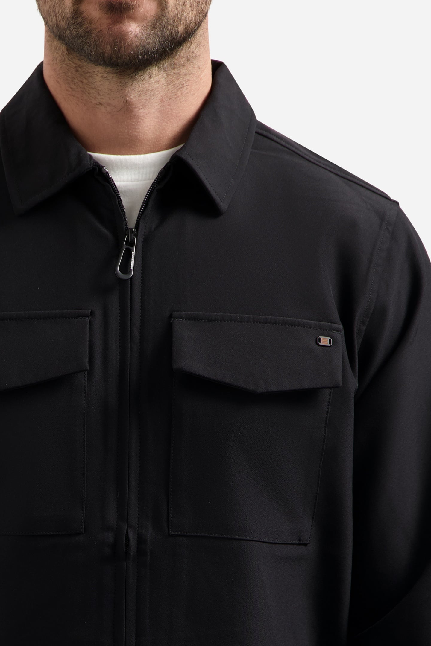 OVERSHIRT FULL ZIPPER STRETCH SEDOC BLACK 6