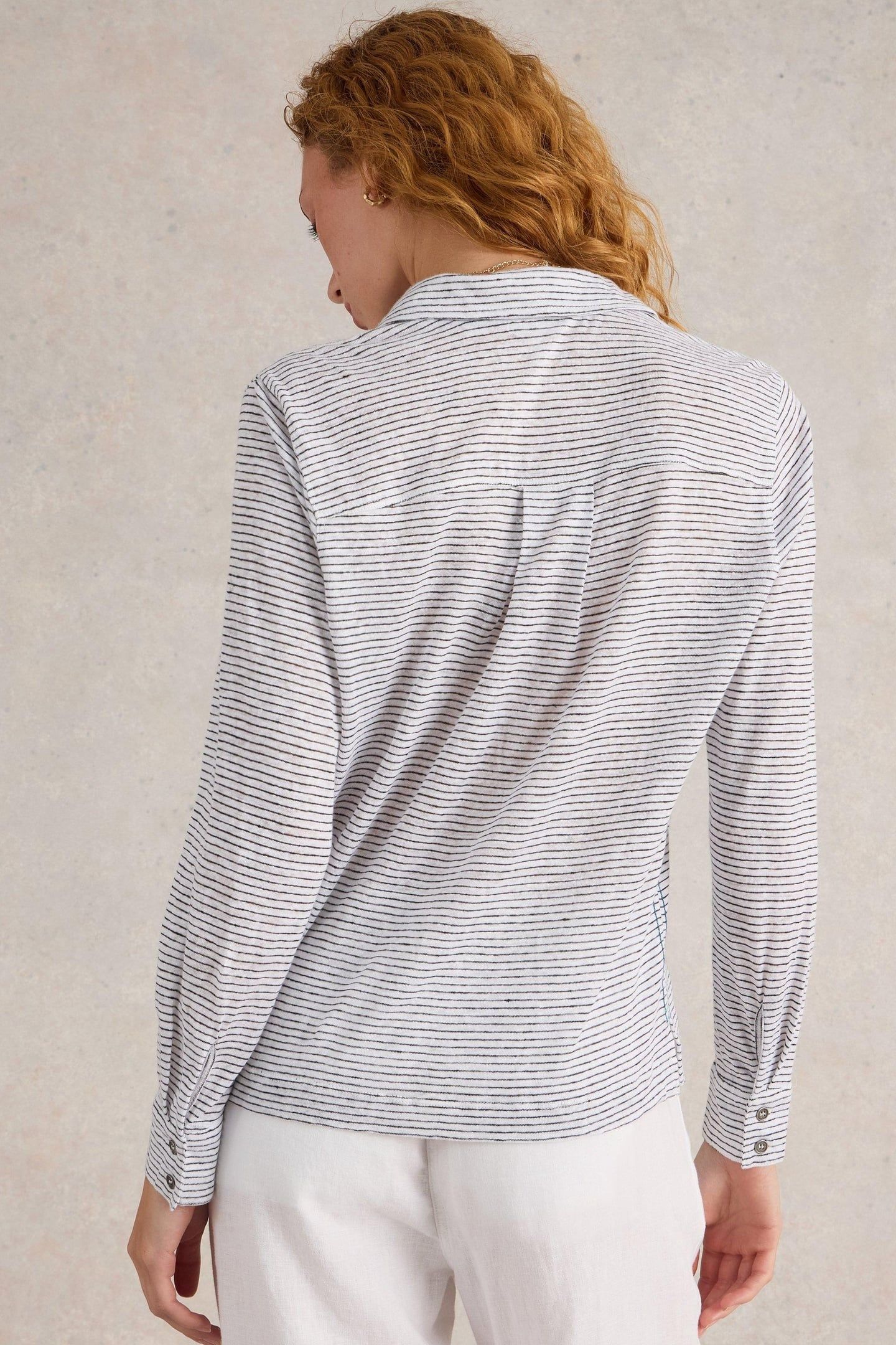 CHARLIE LINEN SHIRT WHITE MULTI 4