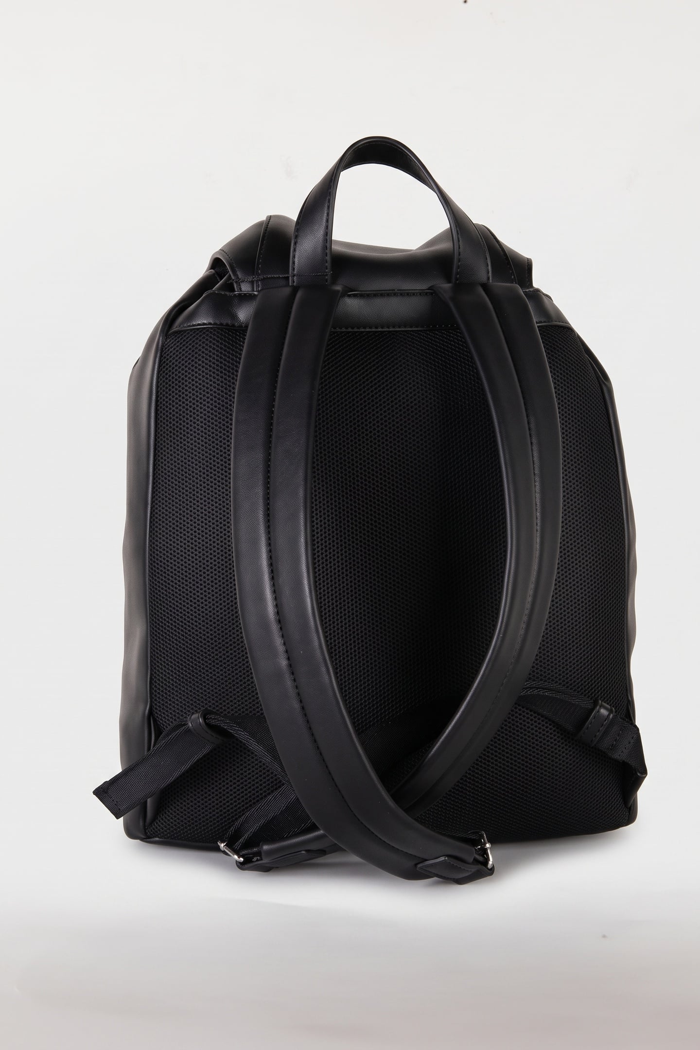 WEBBING STRAP FLAP BAG BLACK/SHINY NICKEL 3