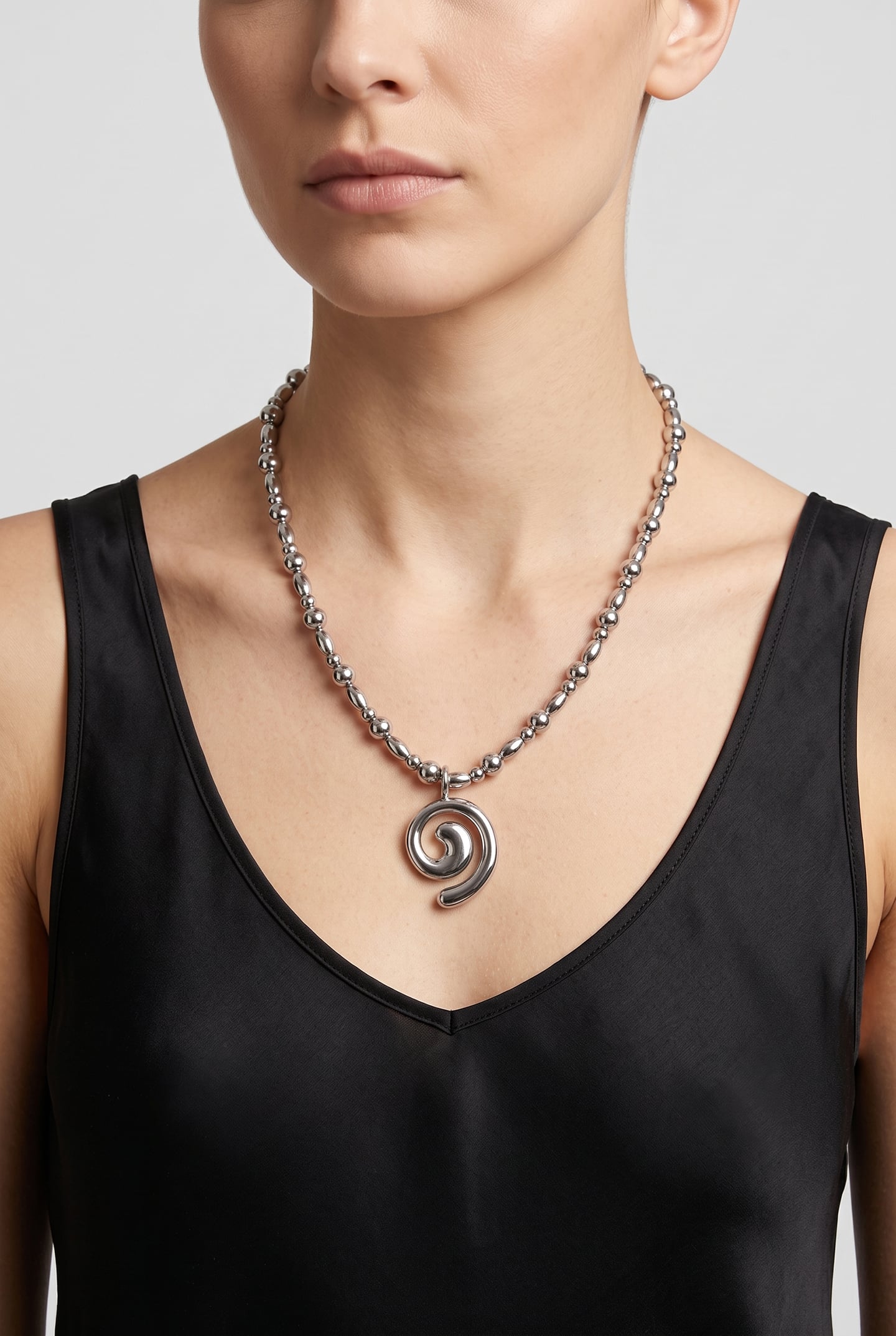 SWIRL KETTE SILVER 2