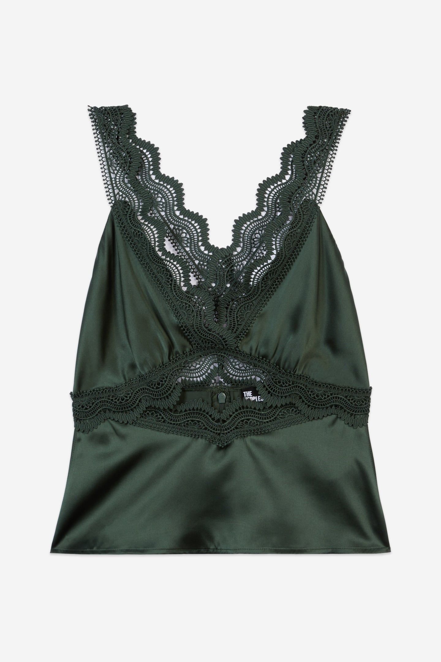 SILK TOP WITH GUIPURE WOOD KAKI 5