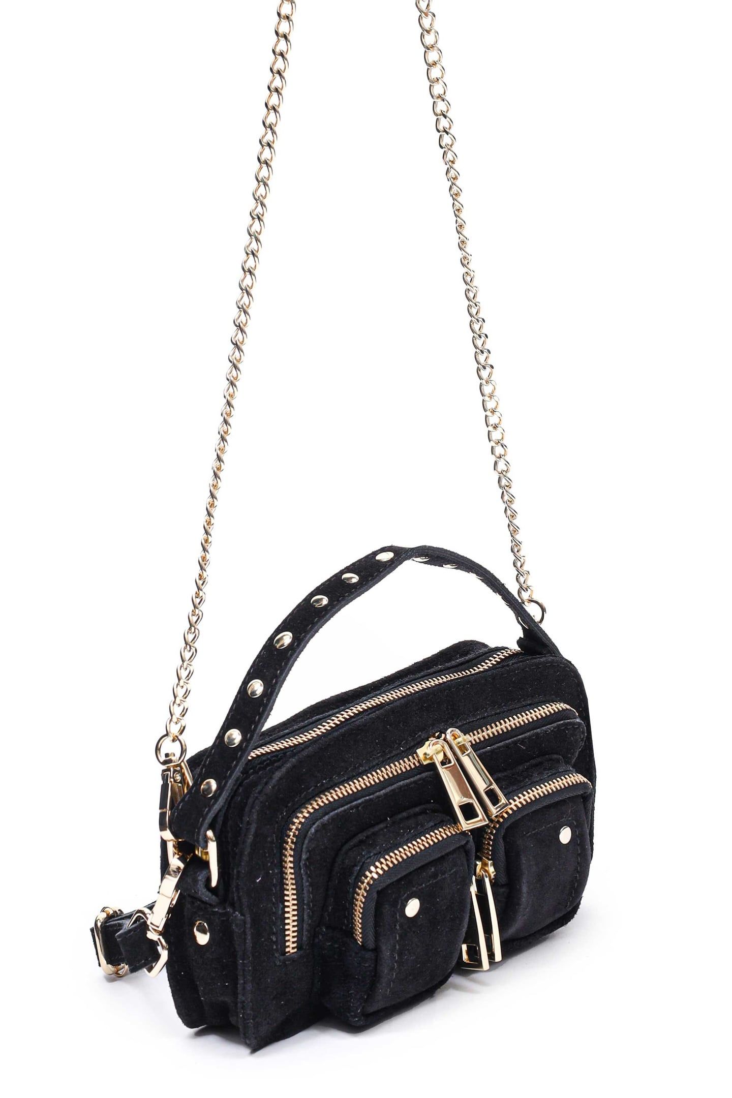 HELENA SUEDE BLACK W. GOLD 2