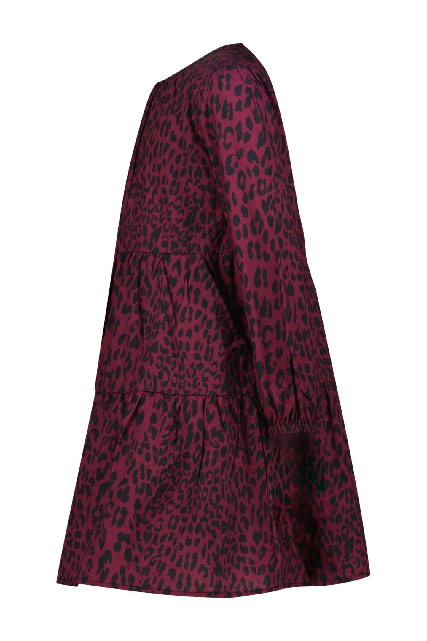GIRLS PIPPA MIDI DRESS BURGUNDY RED 2