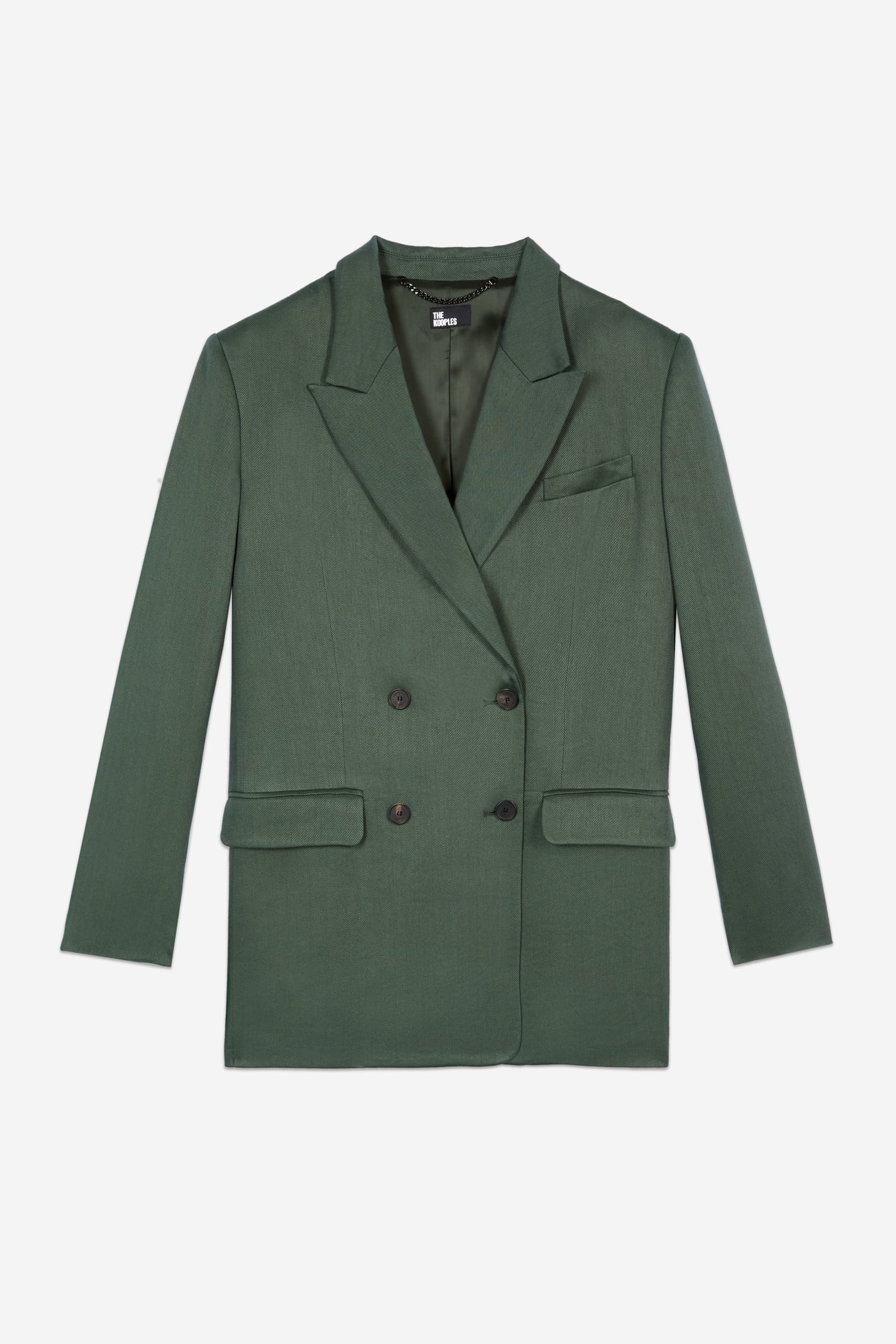 DOUBLE-BREASTED BUTTON-ON JACKET WOOD KAKI 5
