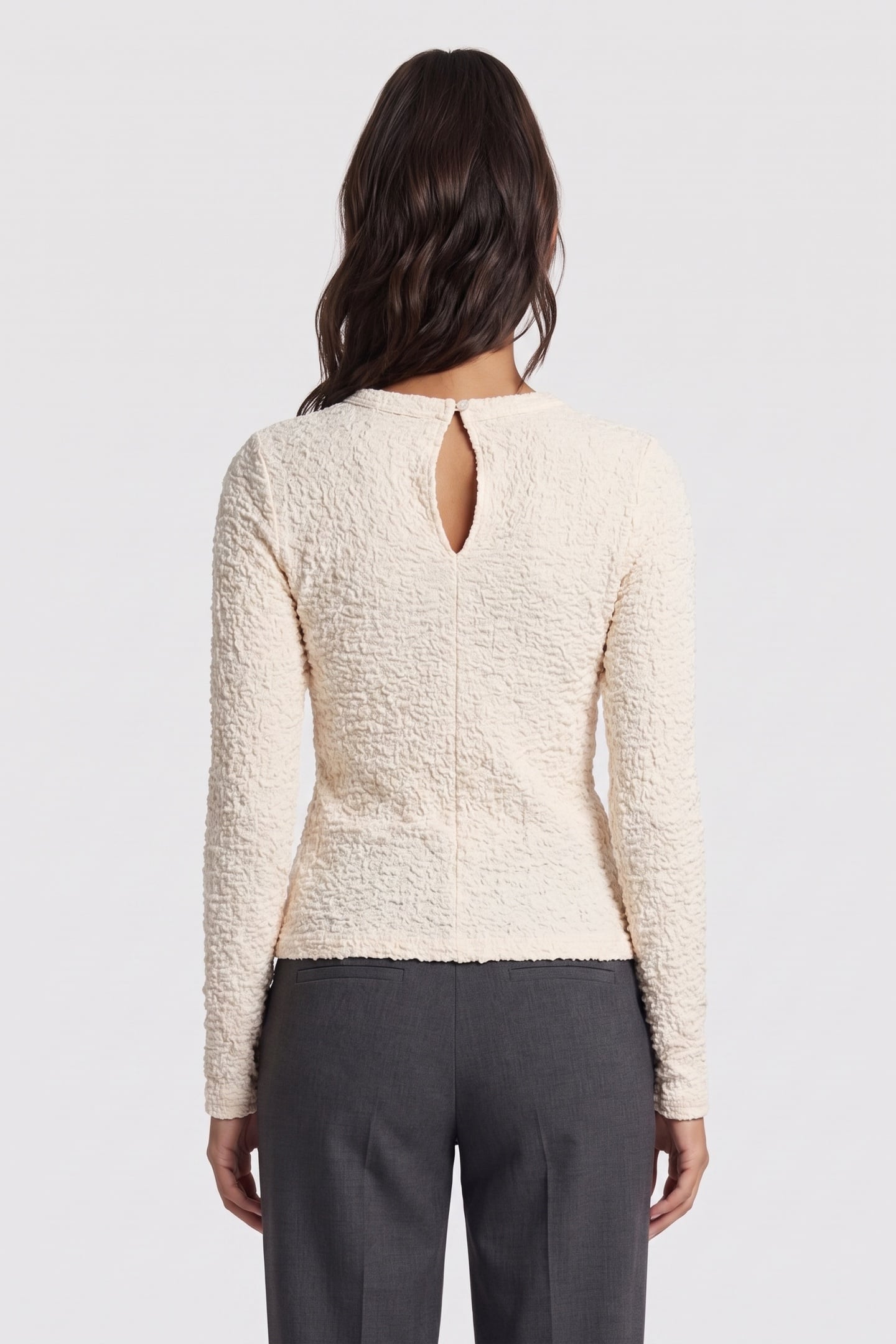 IVA CRINCLE TOP BEIGE 2