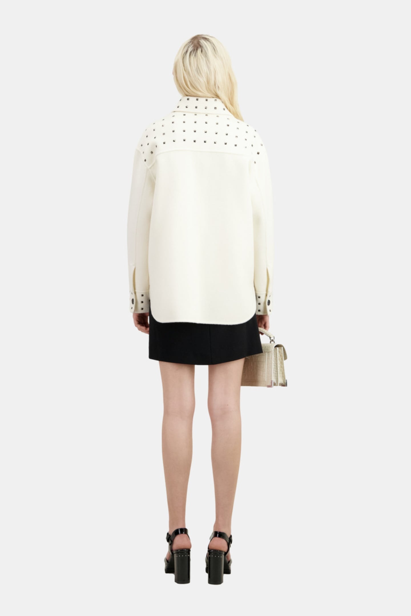 BLOUSON DOUBLE FACE DETAILS STUDS ECRU 3