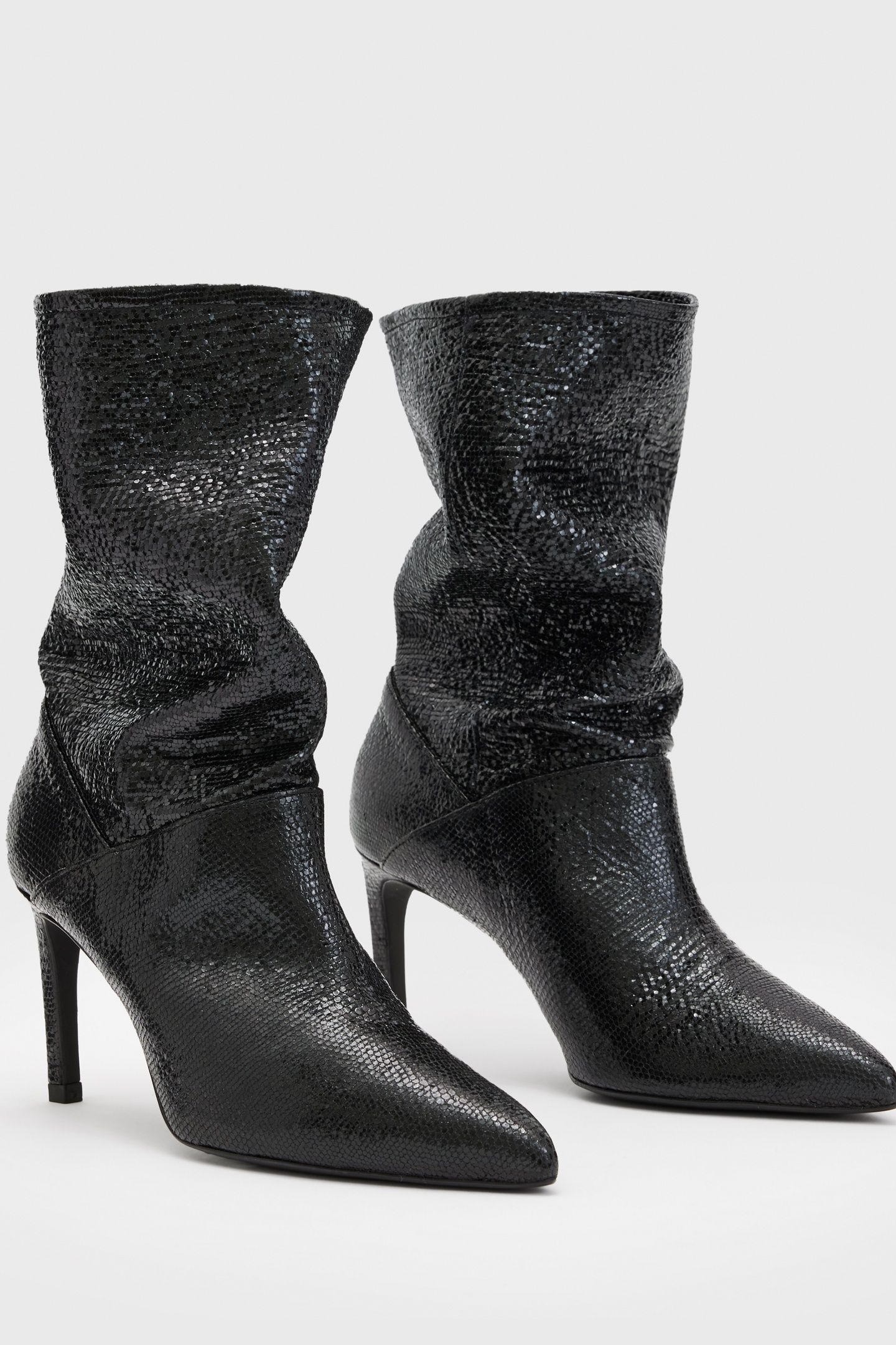 ORLANA SHIMMER BOOT METALLIC BLACK 3
