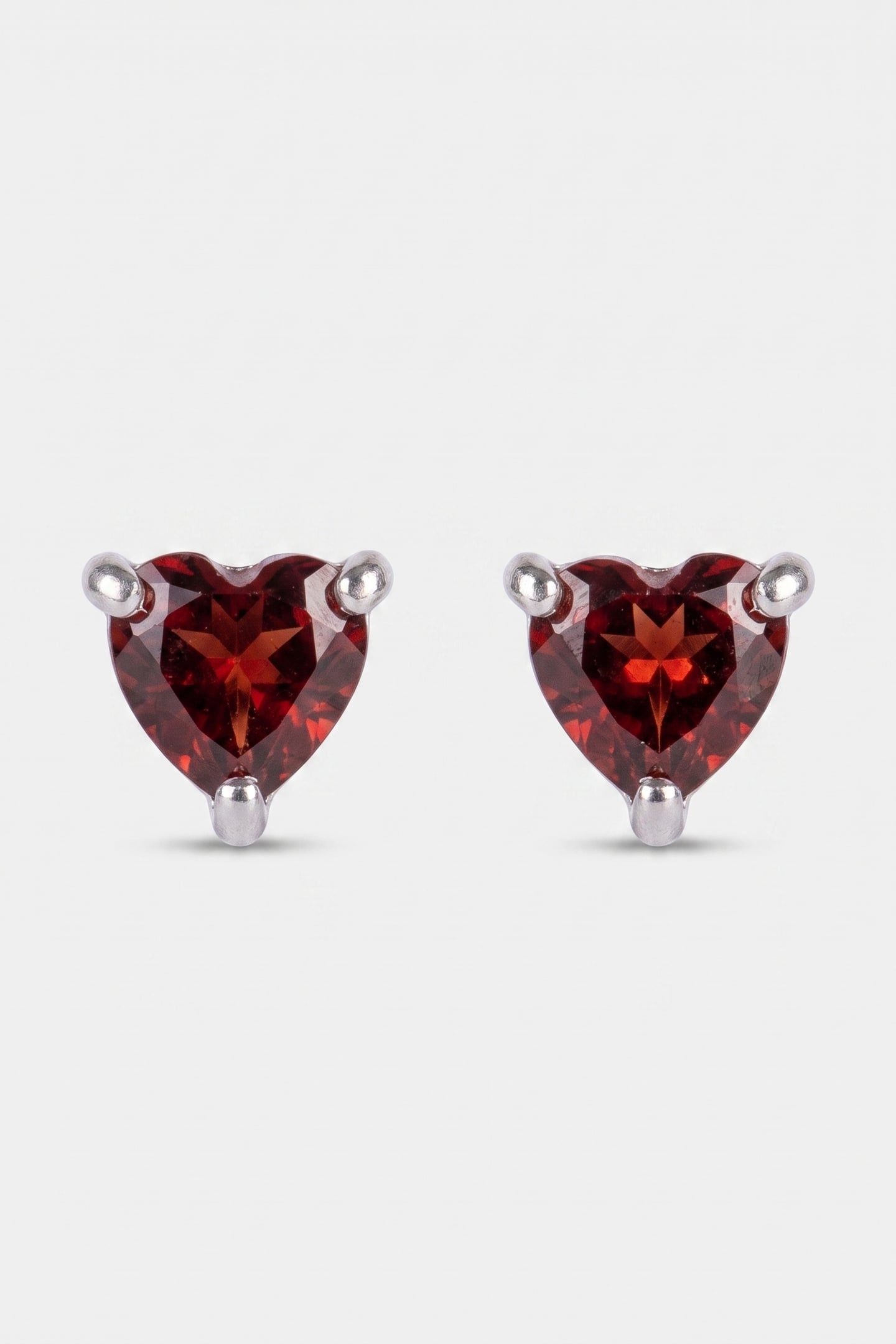 RED HEART OHRRINGE SILVER 4