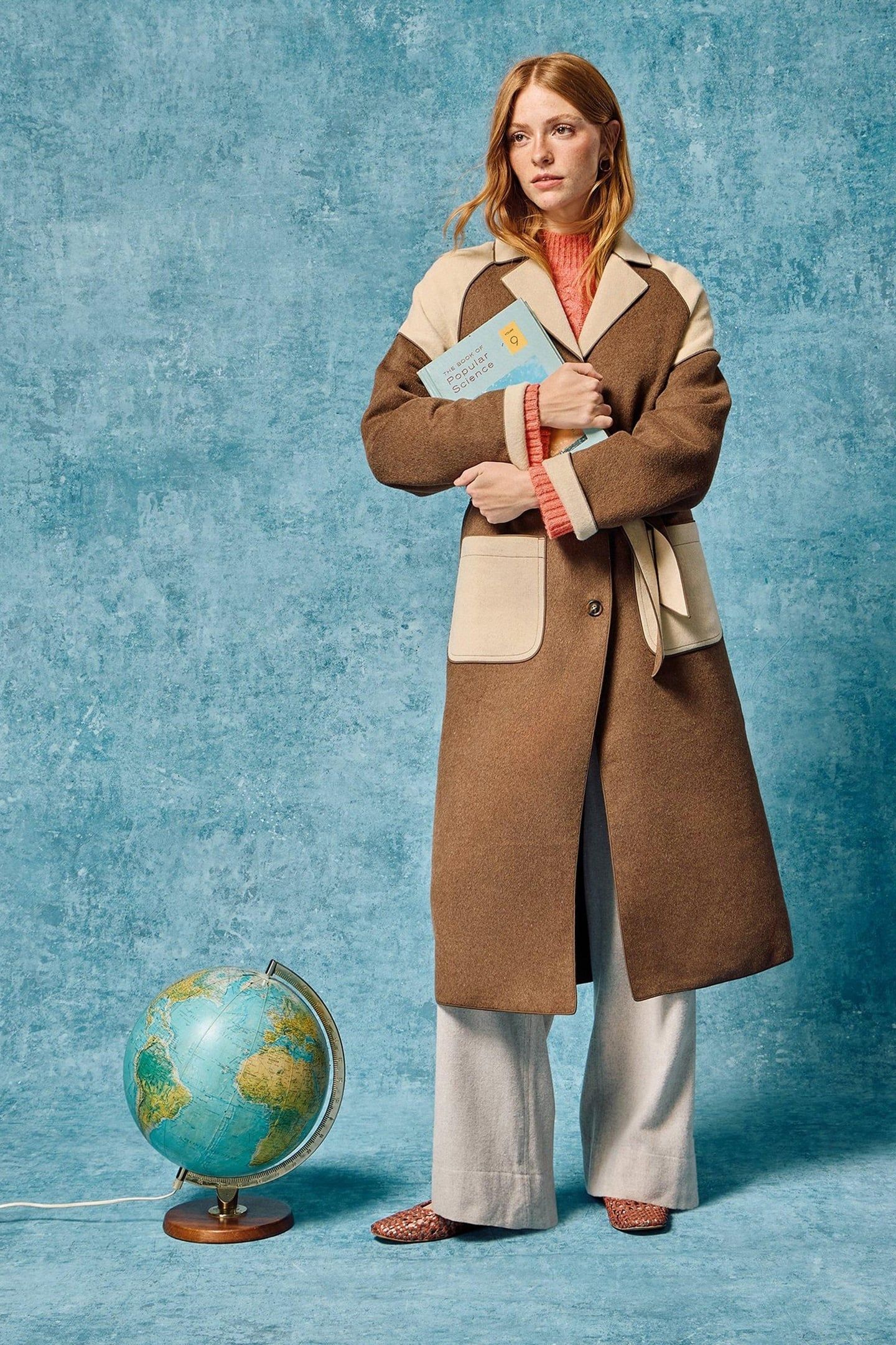 SABINE WOOL BLEND COAT NATURAL MULTI 8