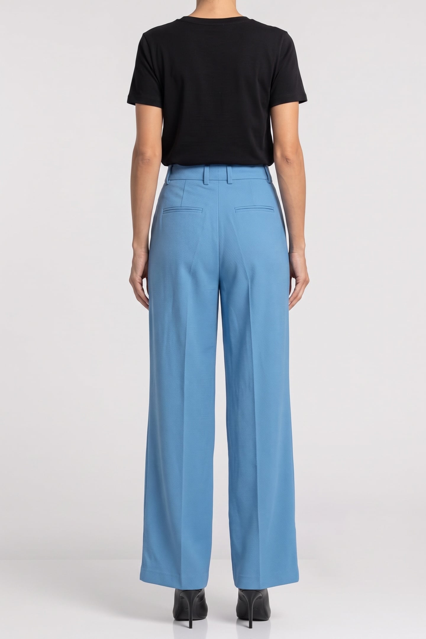 EIJA HOPSACK TROUSERS BLUE 2