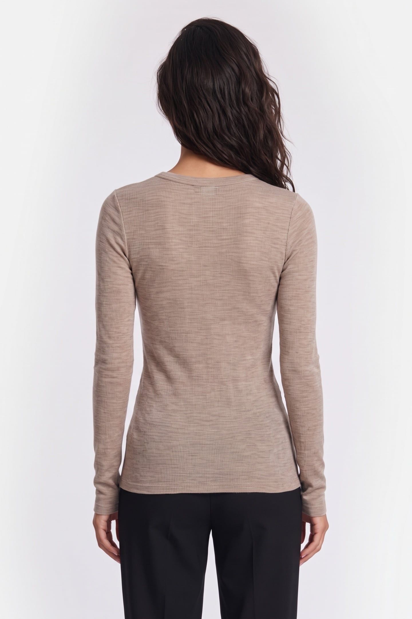 ODDRUN WOOL RIB LS BEIGE 2