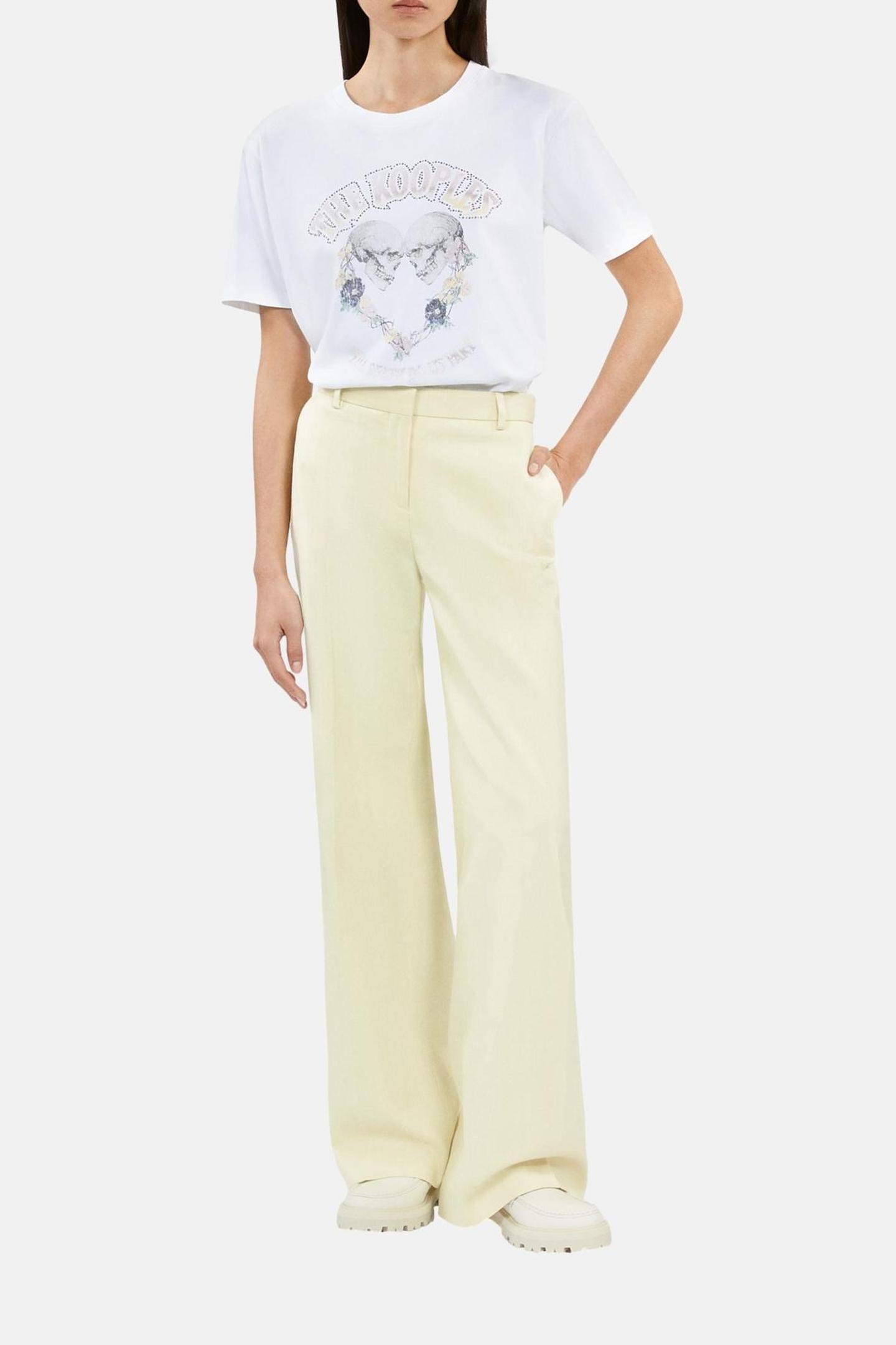 FLARE SUIT PANTS BRIGHT YELLOW 1
