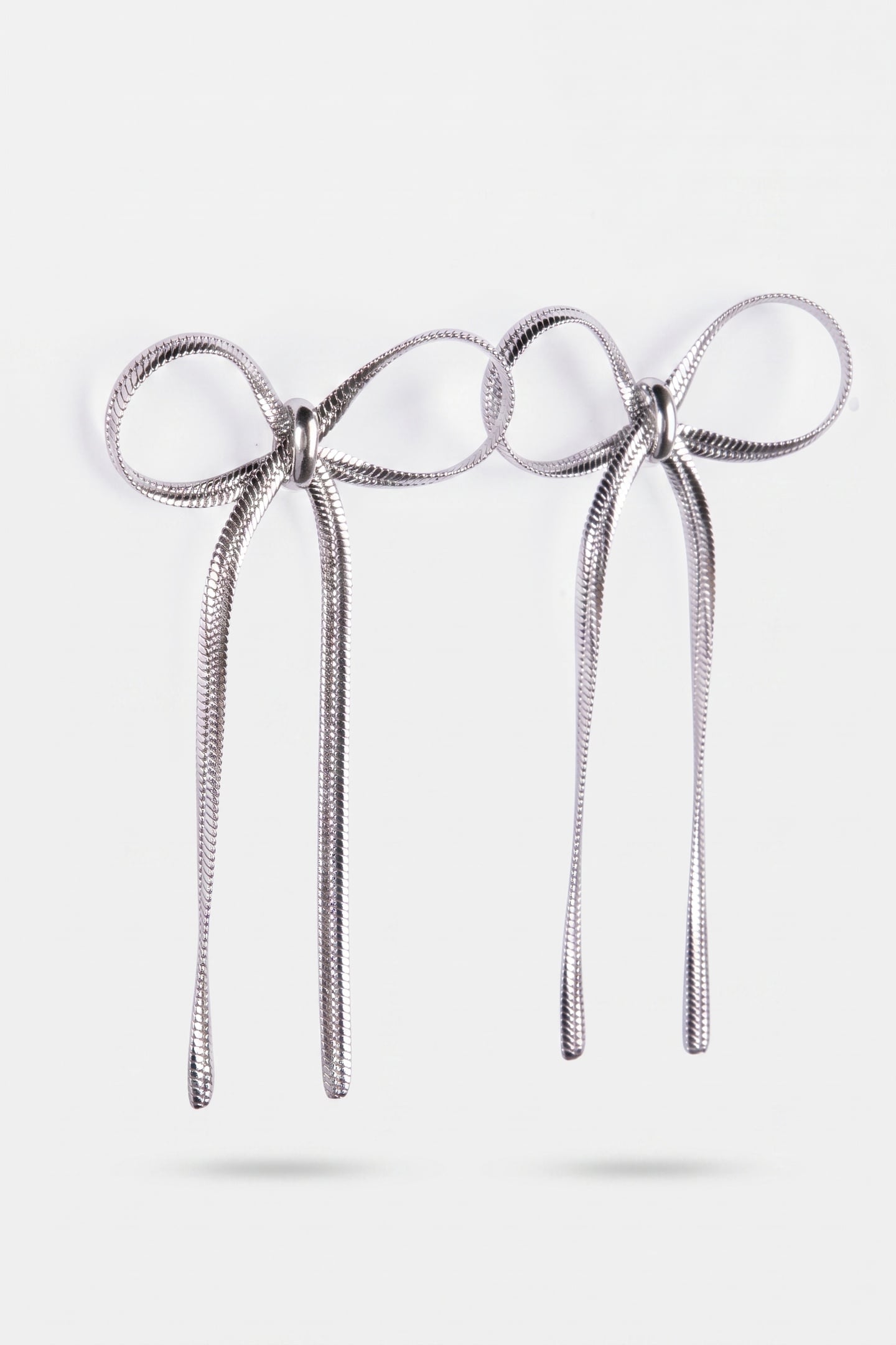 BOW OHRRINGE SILVER 4