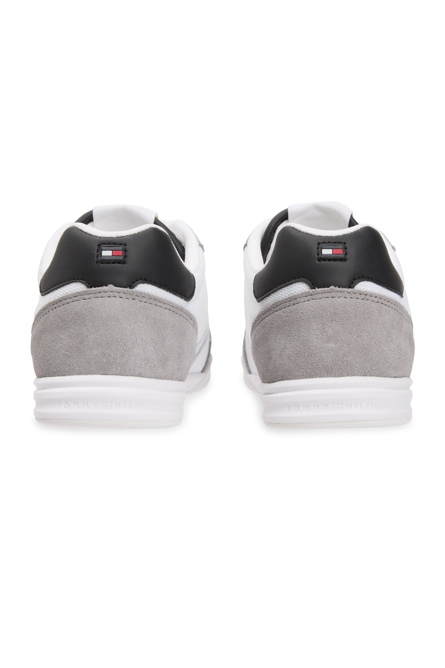 MIXED TEXTURE CUPSOLE TRAINERS WILEATHER WHITE 4