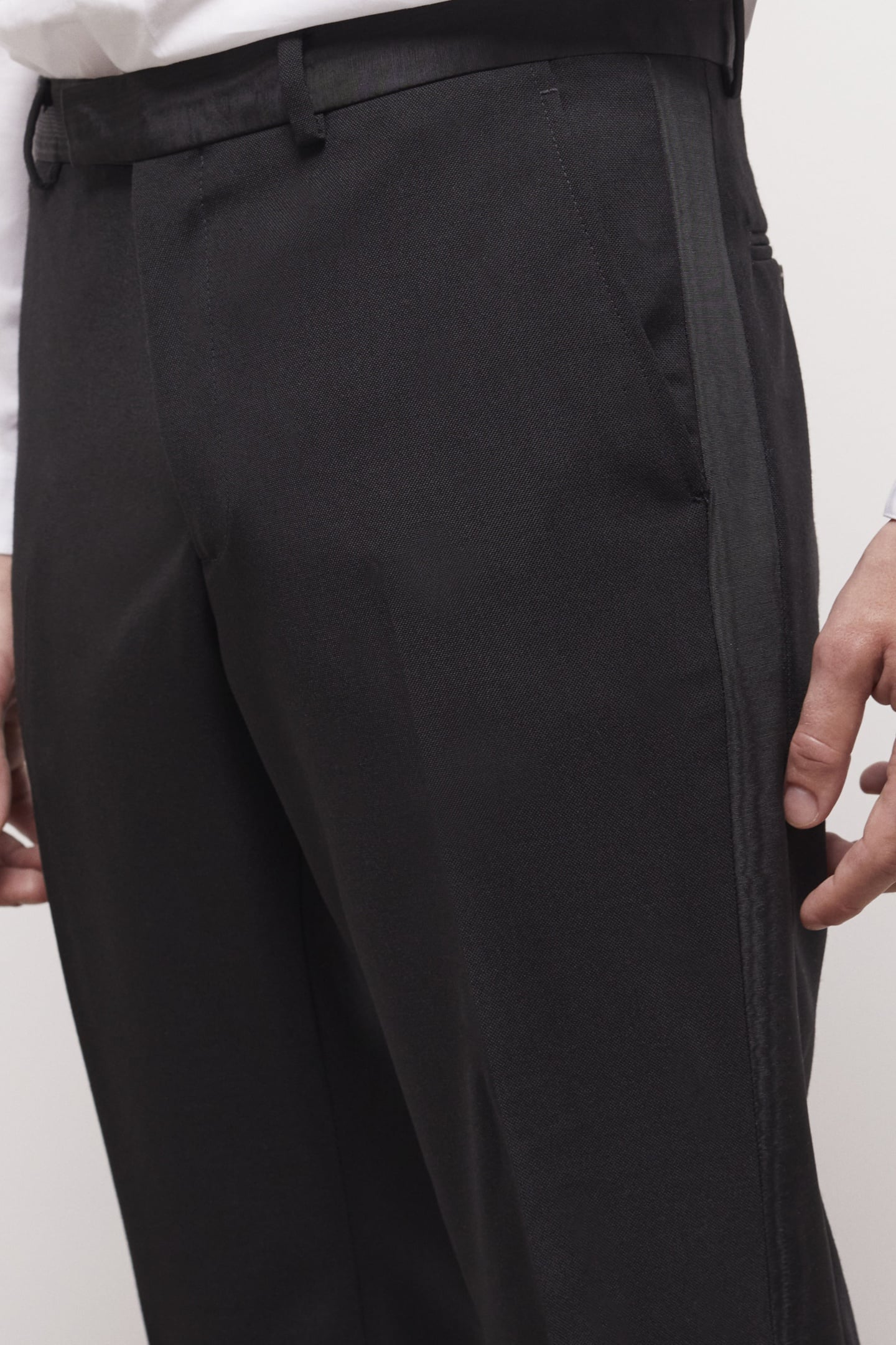 SATIN SUIT TROUSERS BLACK 6