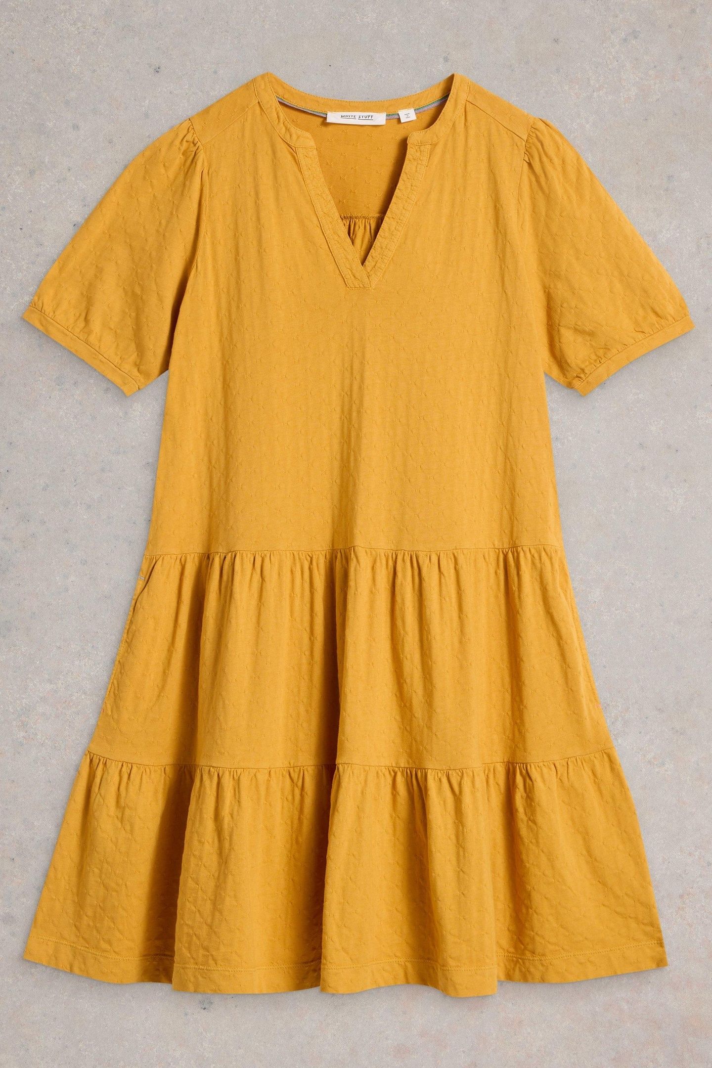 CLARA JERSEY DRESS DARK YELLOW 4