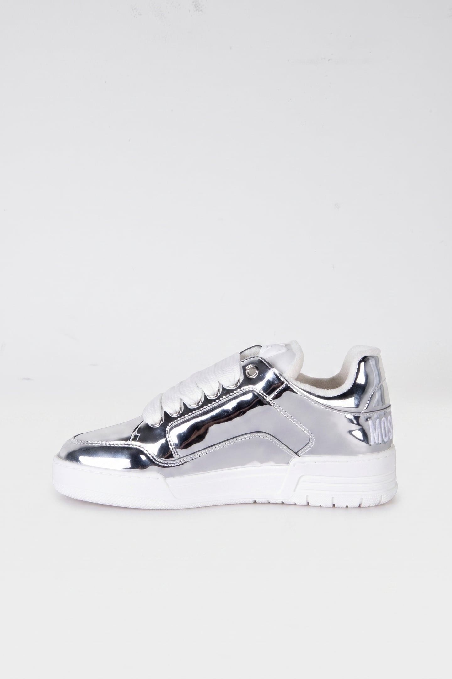 CALFSKIN SNEAKERS SILVER 2