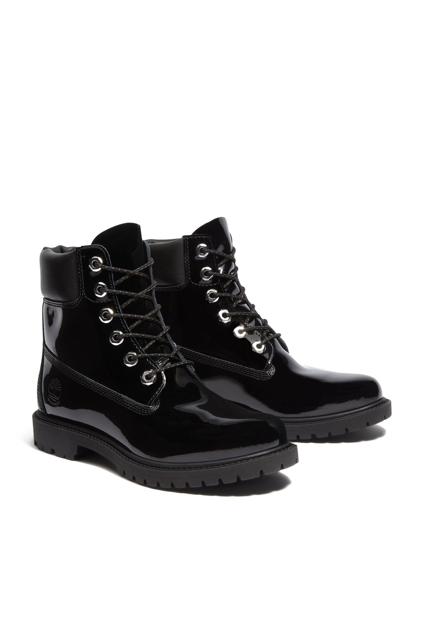 PREMIUM 6 INCH LACE UP WATERPROOF BOOT BLACK PATENT LEATHER 4
