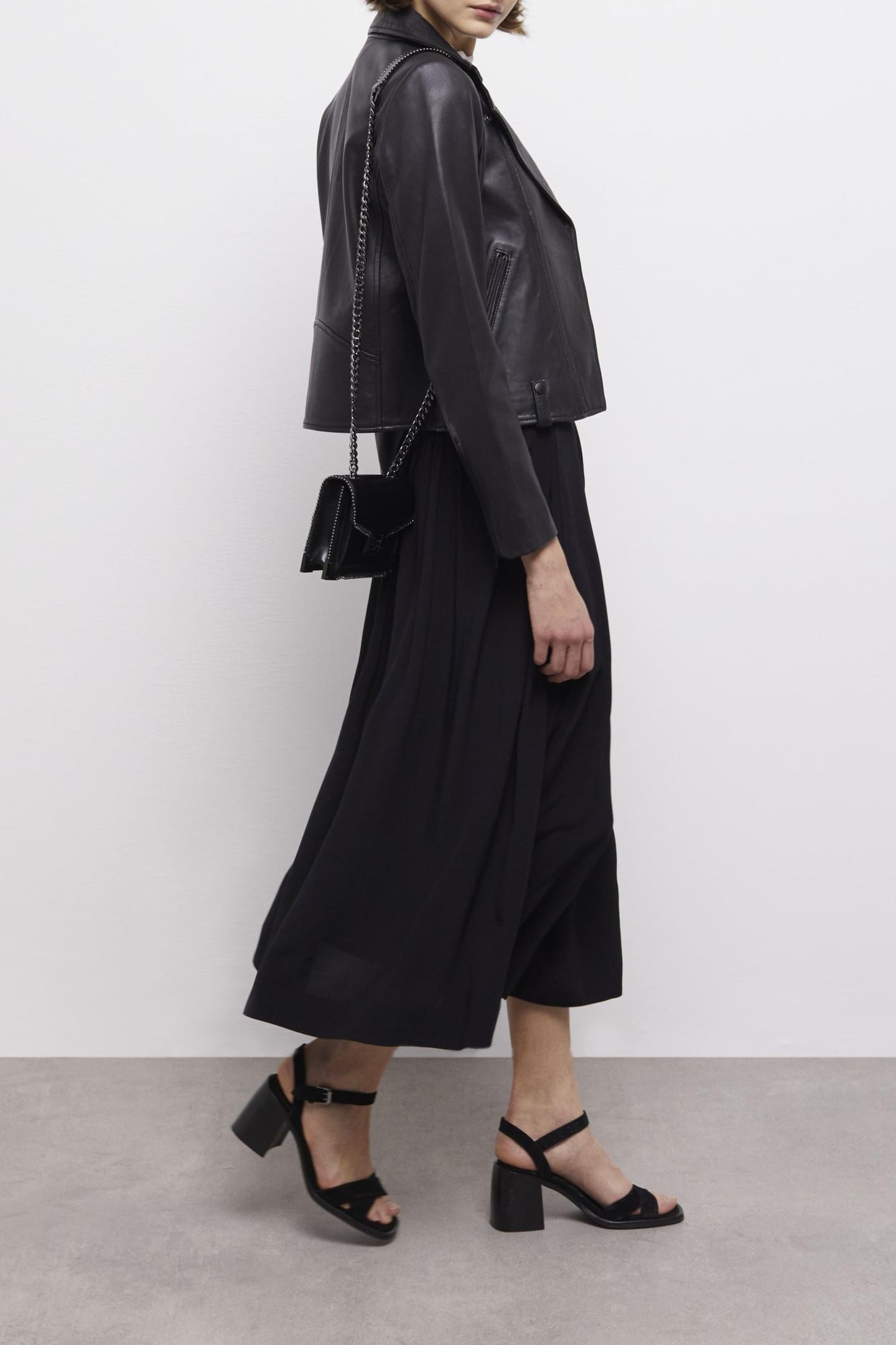 LONG TIED SKIRT BLACK 4