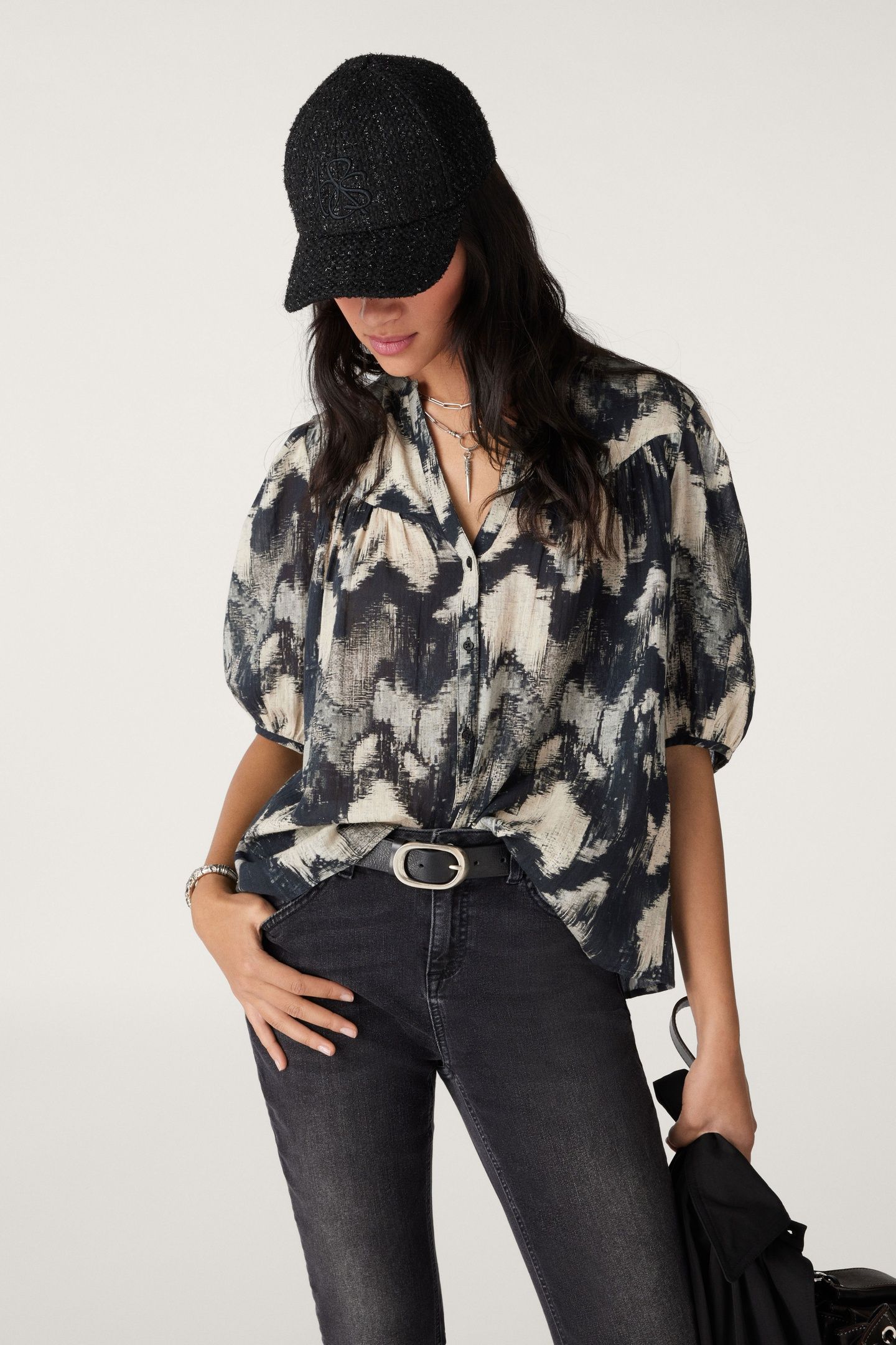 LONG SLEEVES BLOUSE BLACK 1