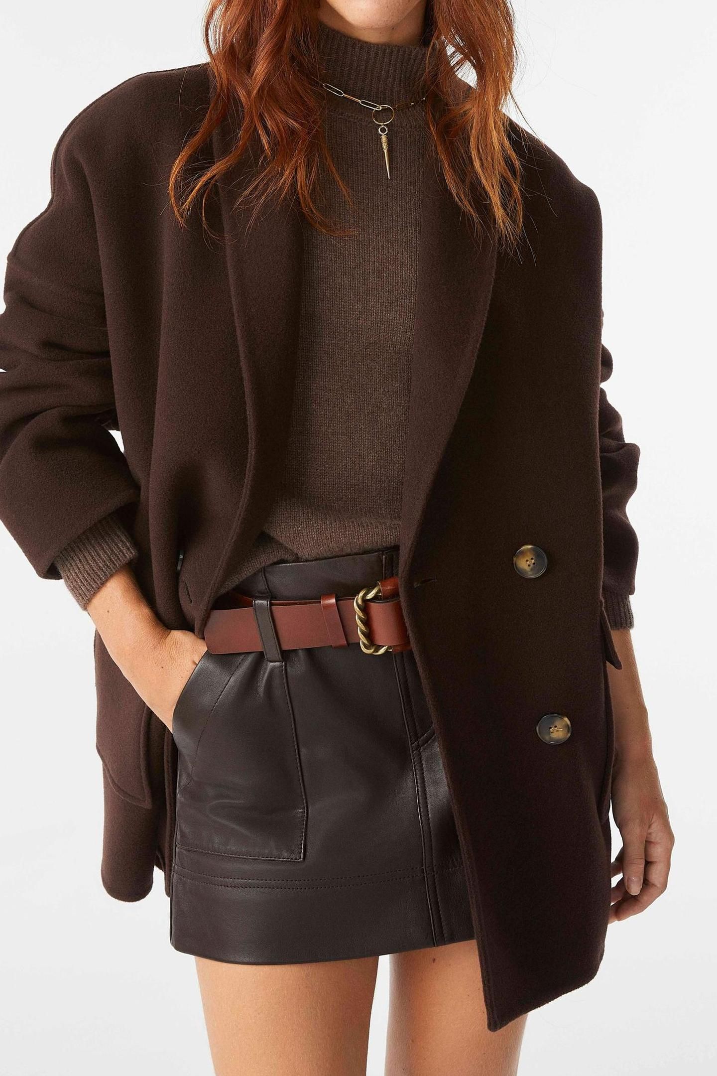 MID-LENGTH COAT CHOCO 1