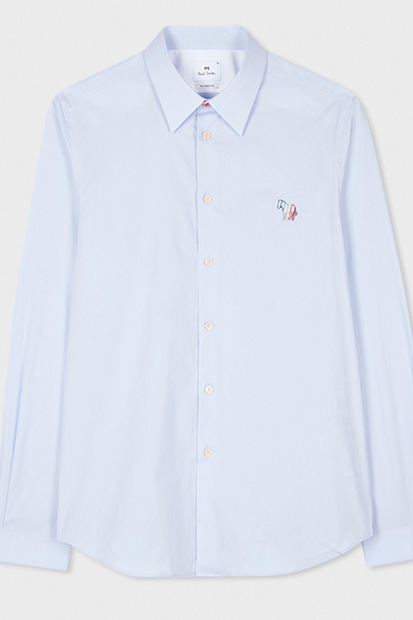 MENS LS TAILORED FIT SHIRT LINE ZEB LIGHT BLUE 2