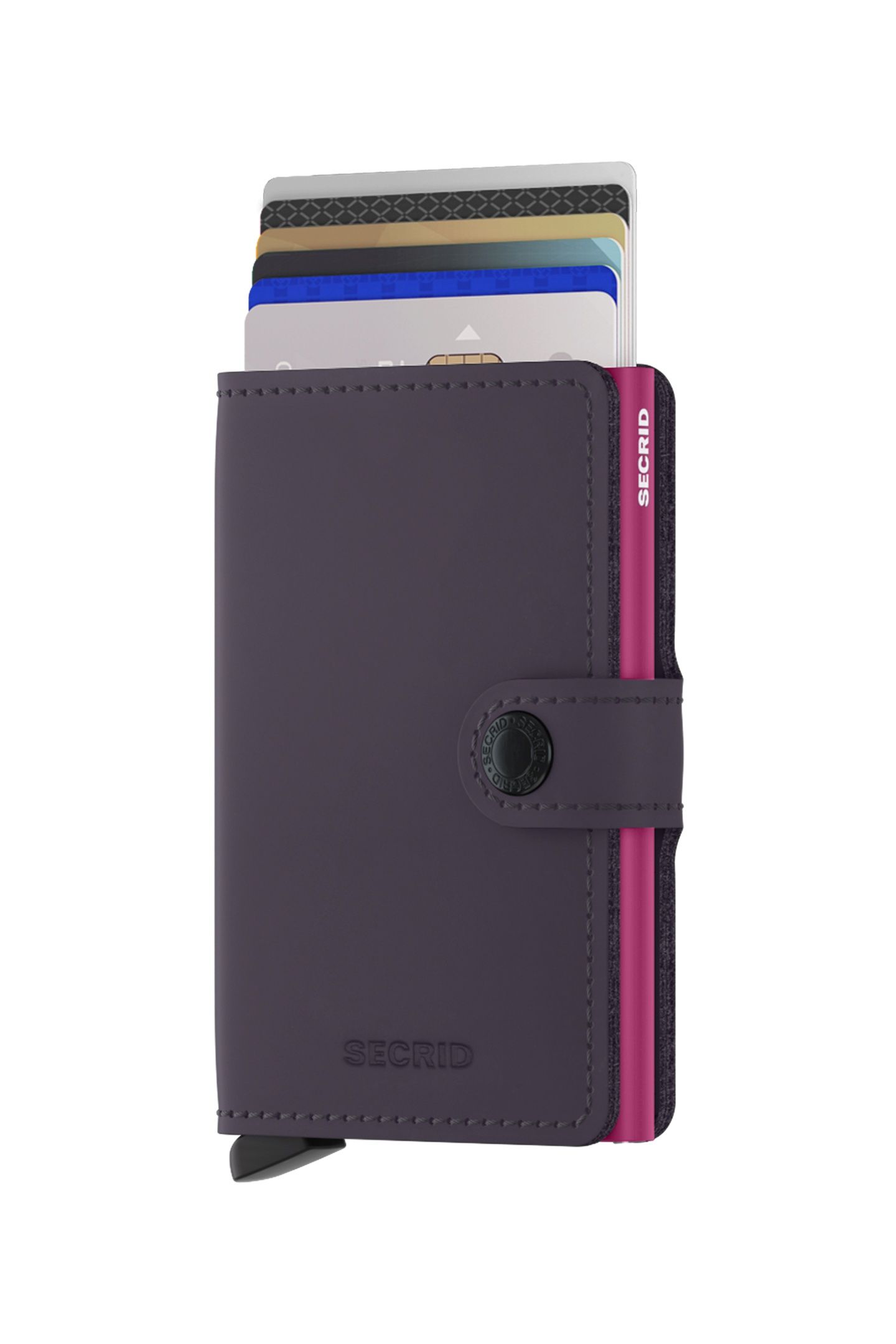 UNISEX MINIWALLET MATTE DARK PURPLE-FUCHSIA 2