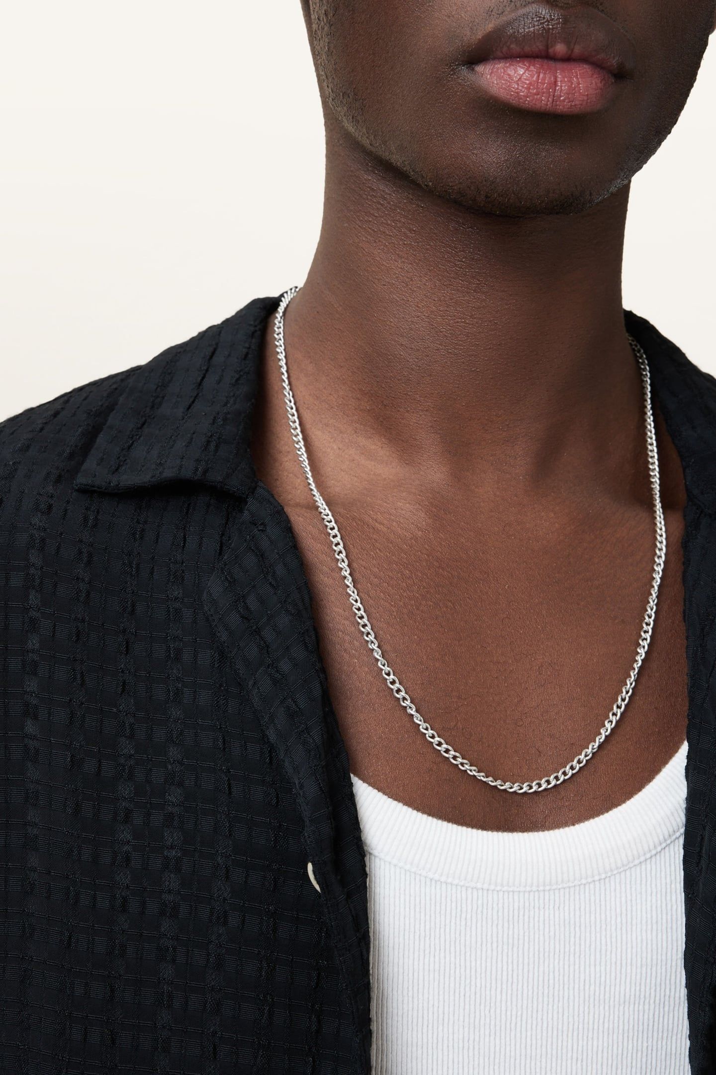 CURB CHAIN WARM SILVER 3