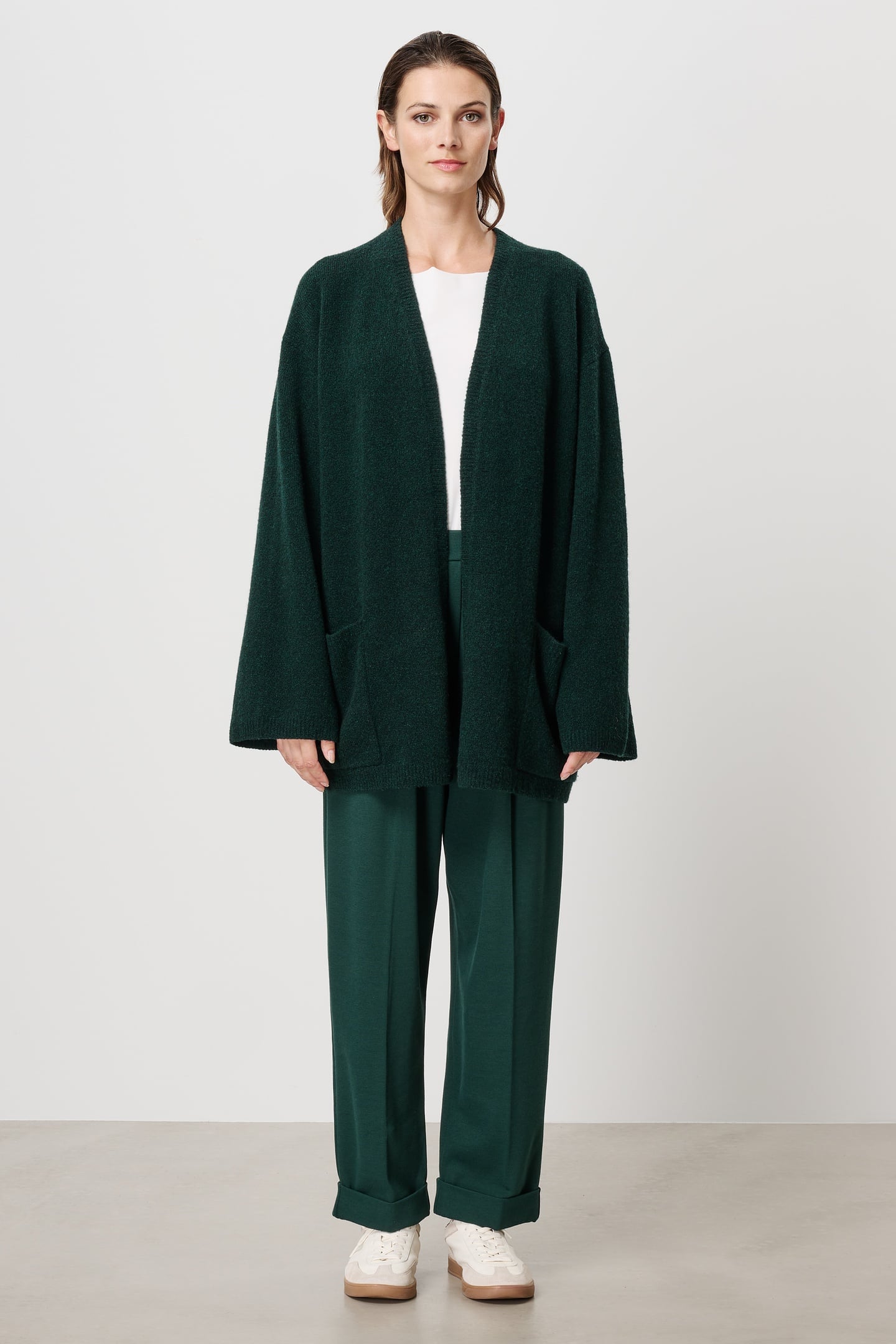 KIKI CARDI COAT DARK GREEN 4