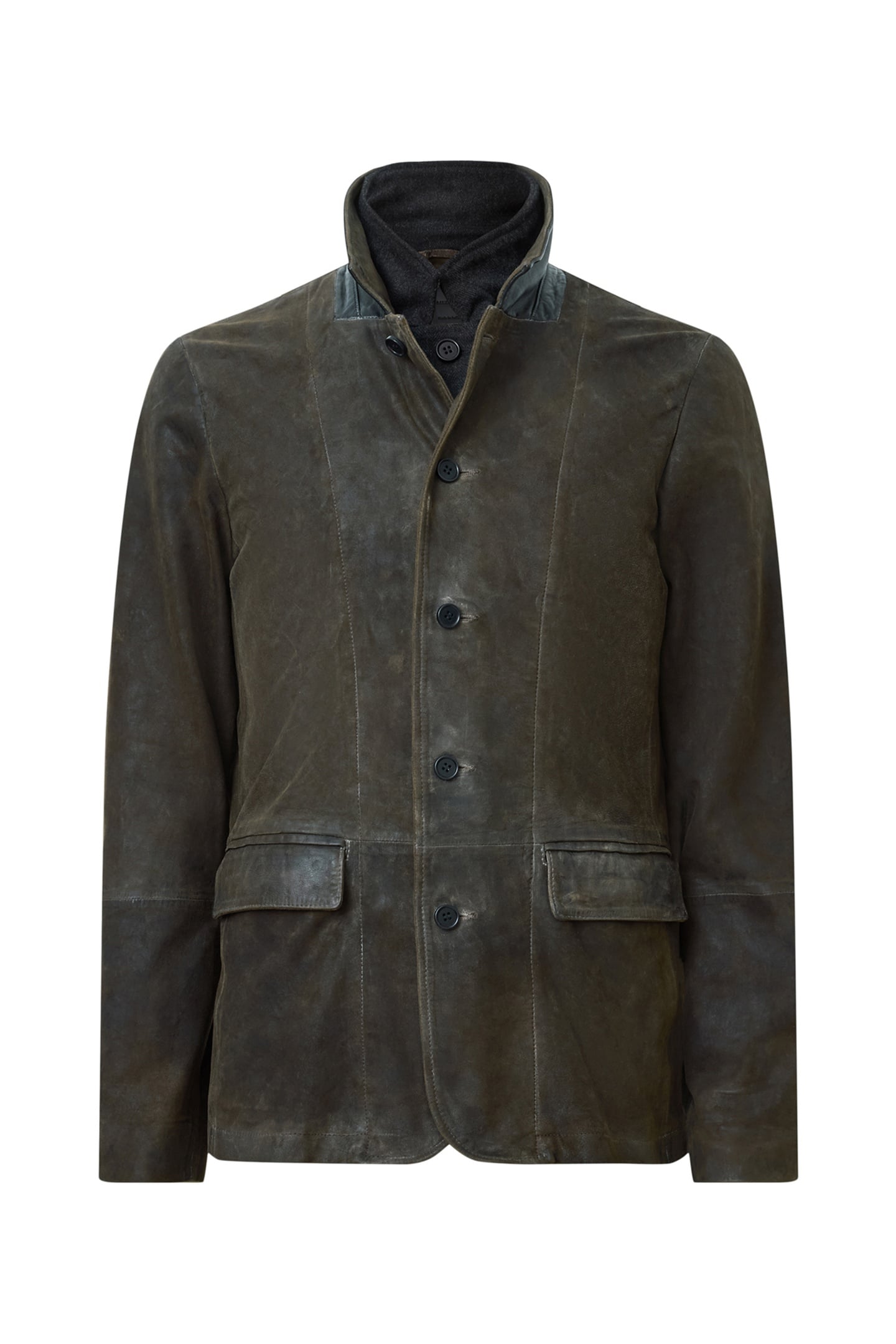 SURVEY LTHR BLAZER DARK OLIVE 5