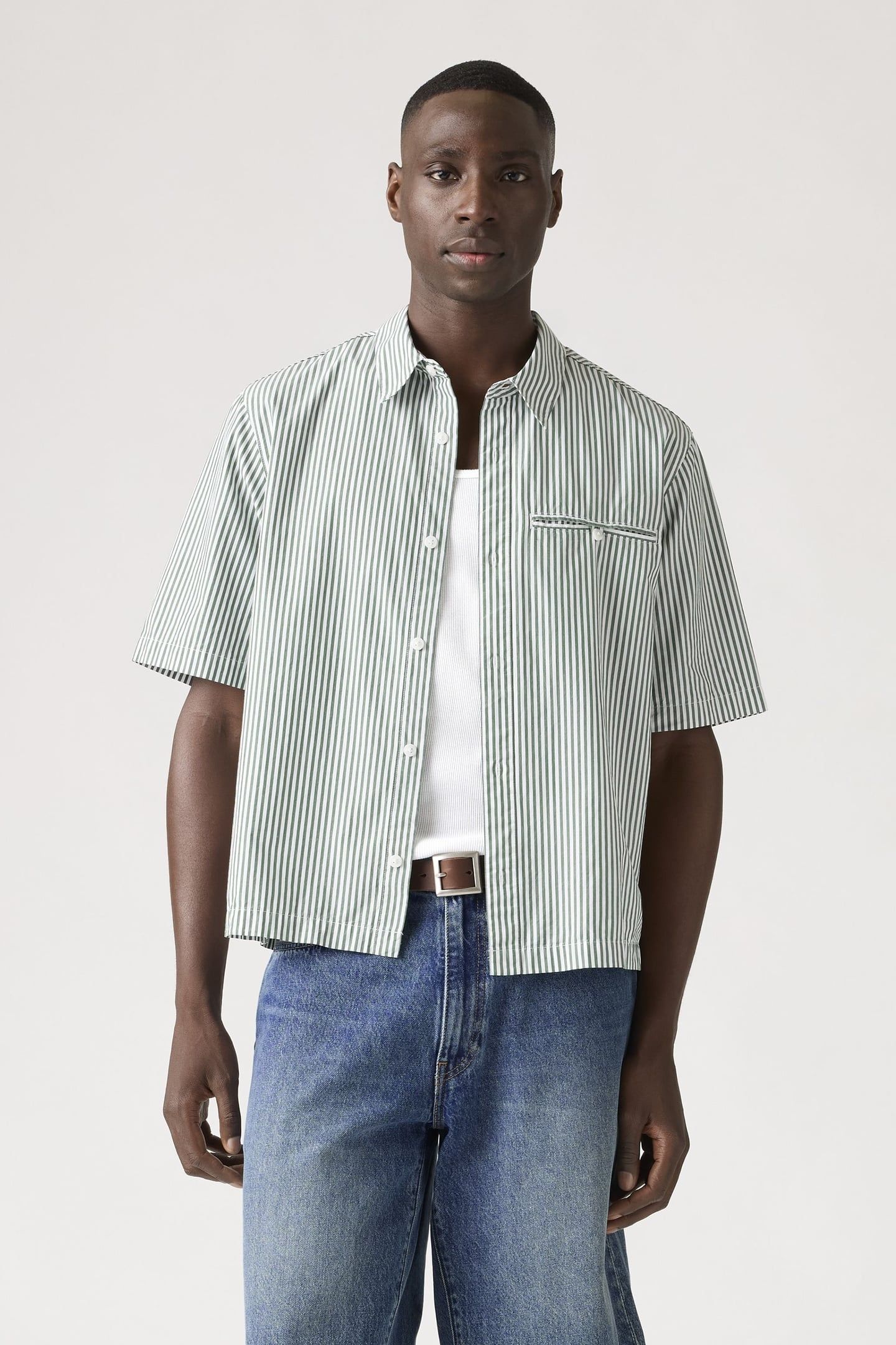SHORT SLEEVE ZANDT CROPPED SHIRT 1