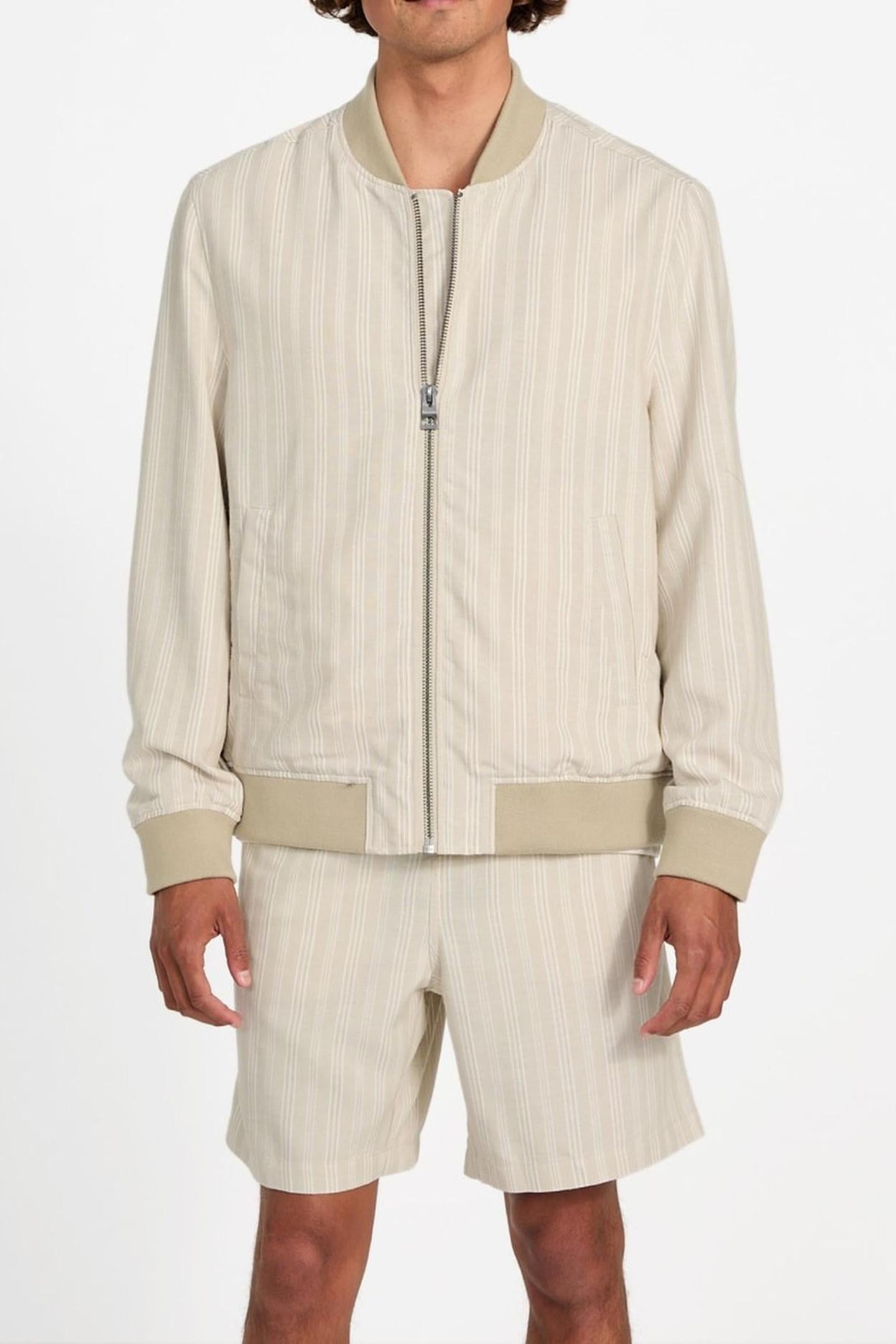 FLETCHER LINEN STRIP QUICKSAND MULTI 1