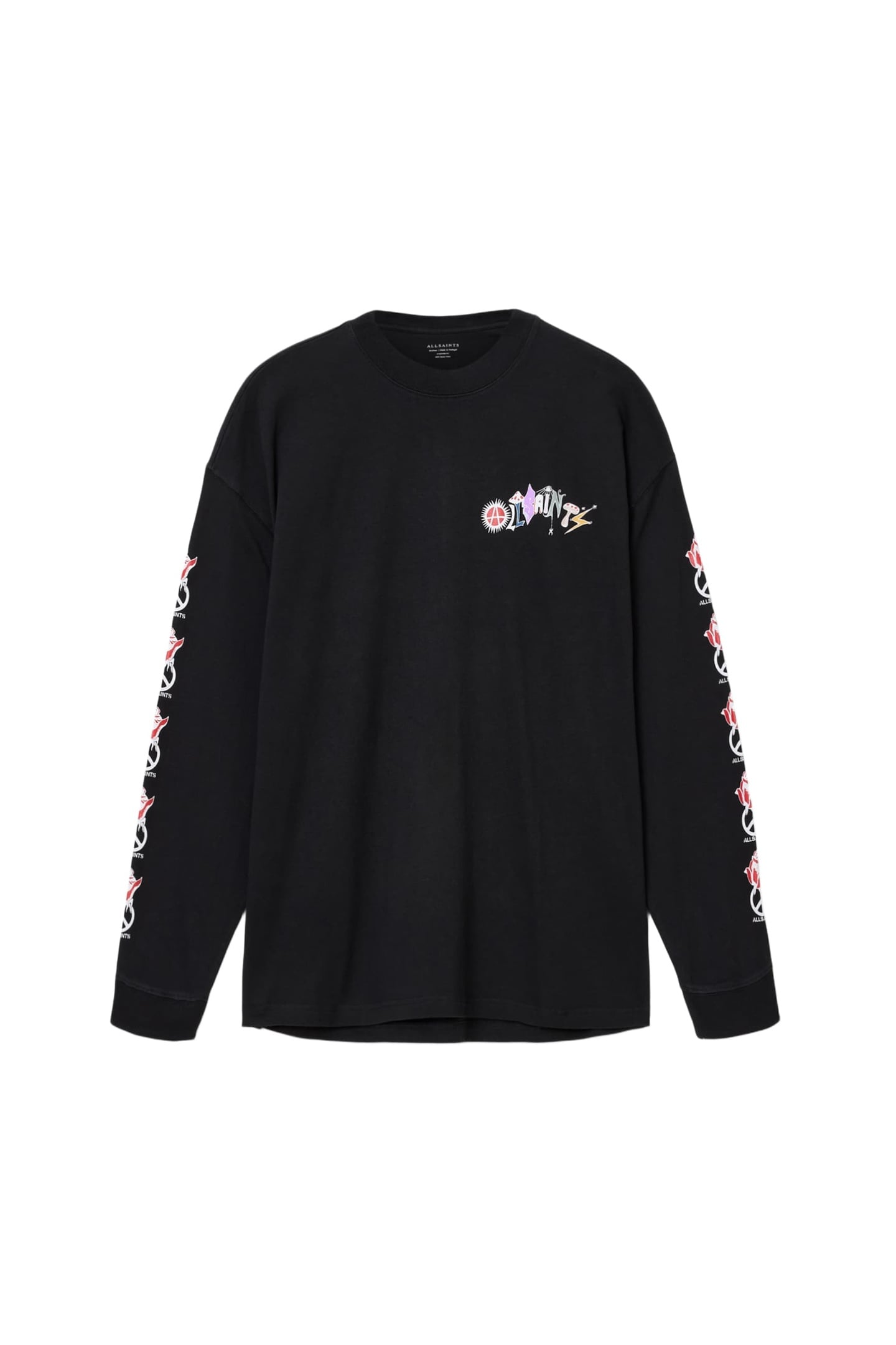 GARDENS LS CREW WASHED BLACK 4