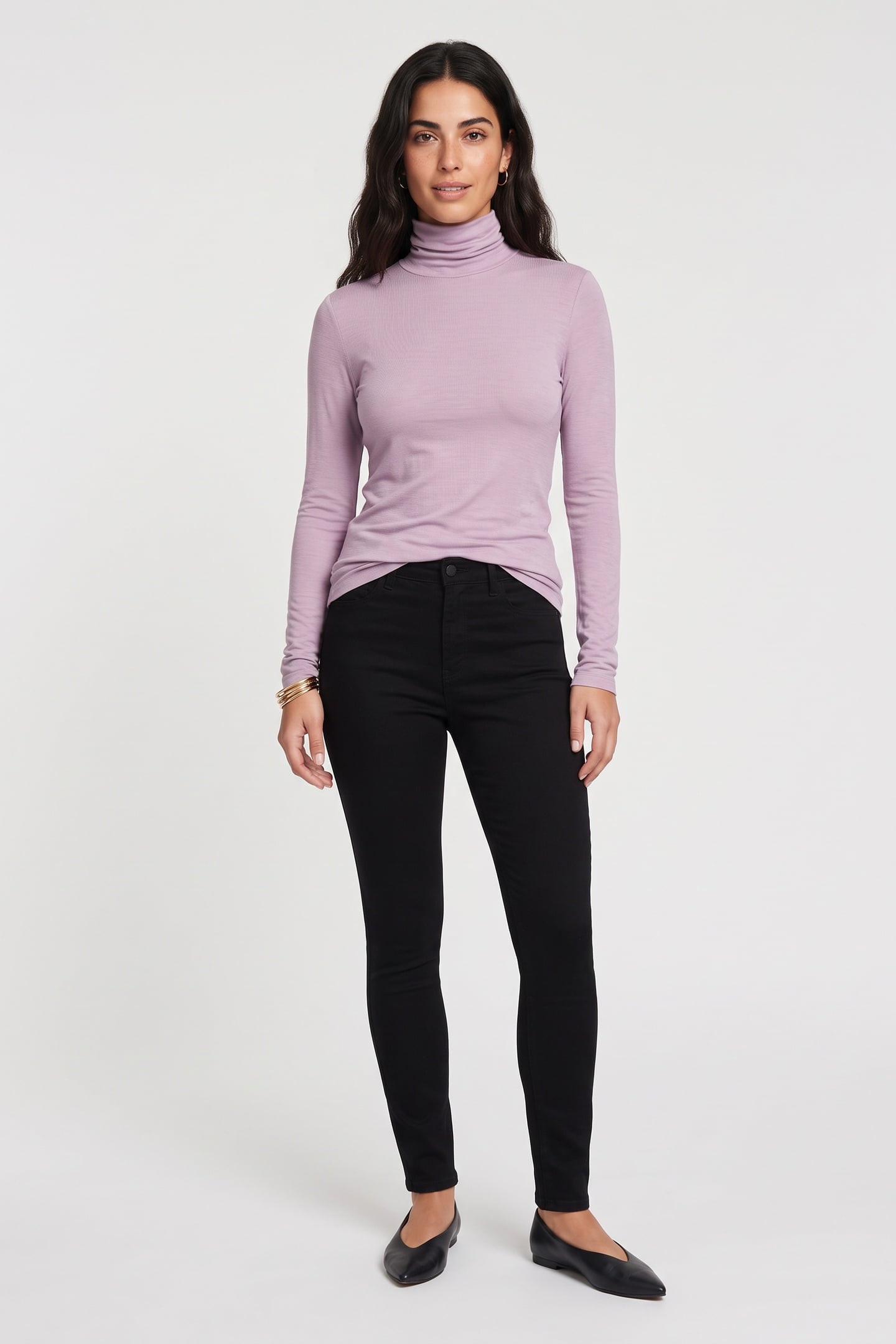 MALENA WOOL RIB TURTLENECK PURPLE 1