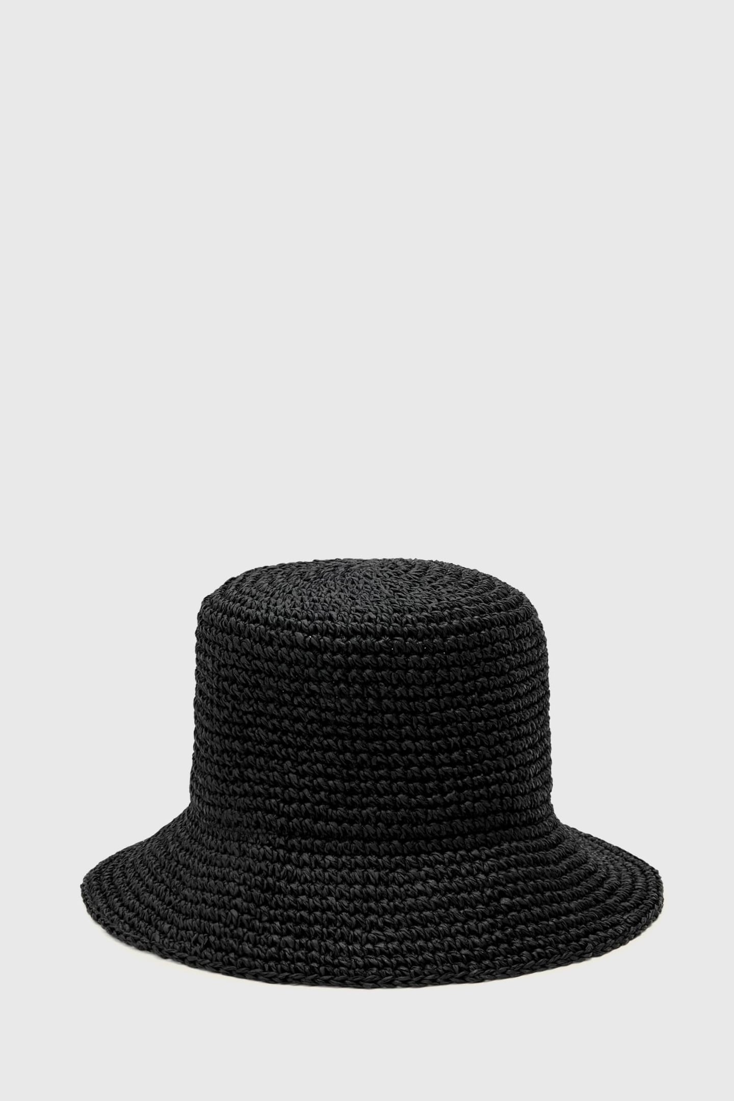 ELI STRAW BUCKET HAT BLACK 2