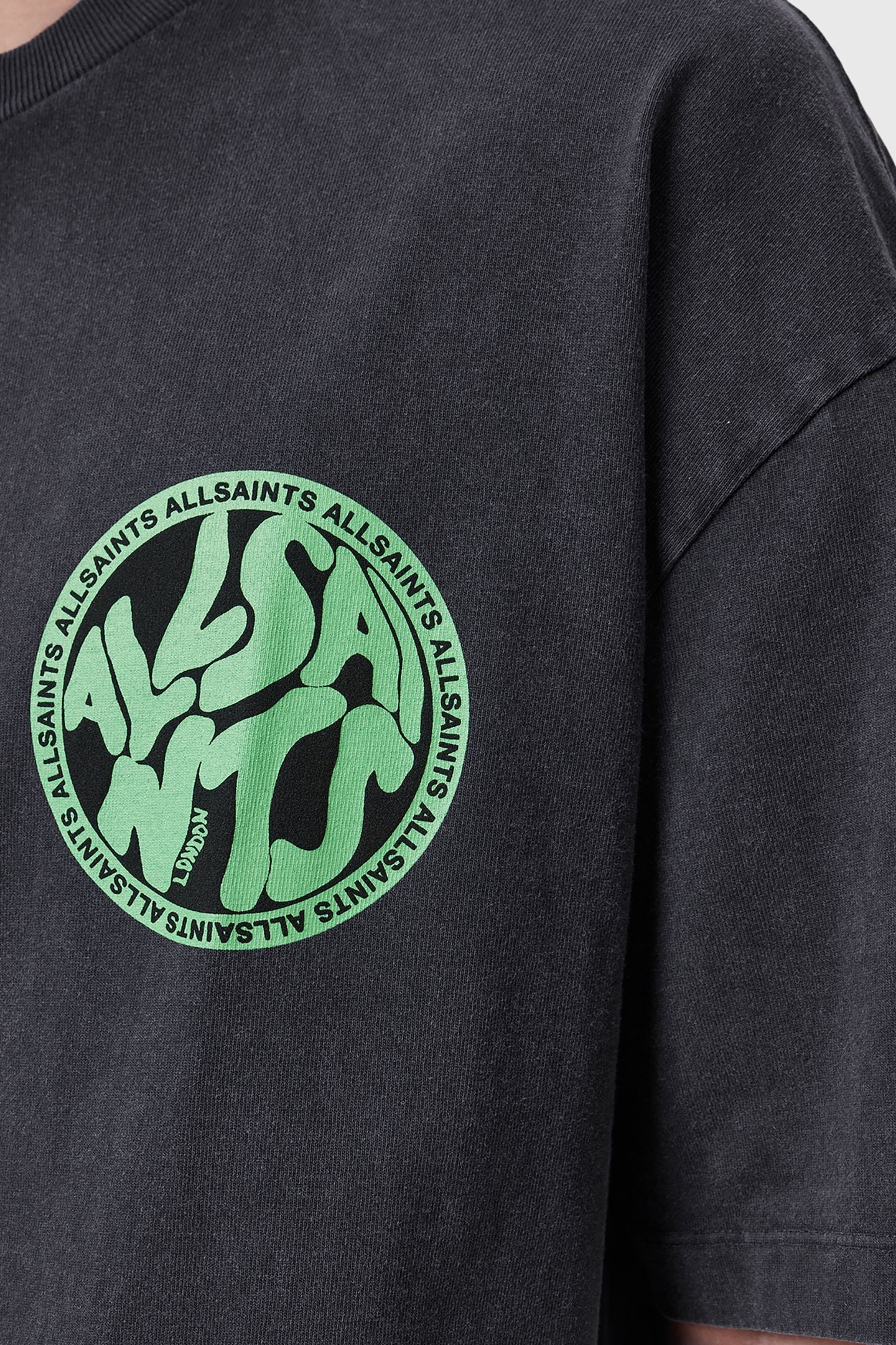DISTORTION SS CREW WASHED BLACK 7