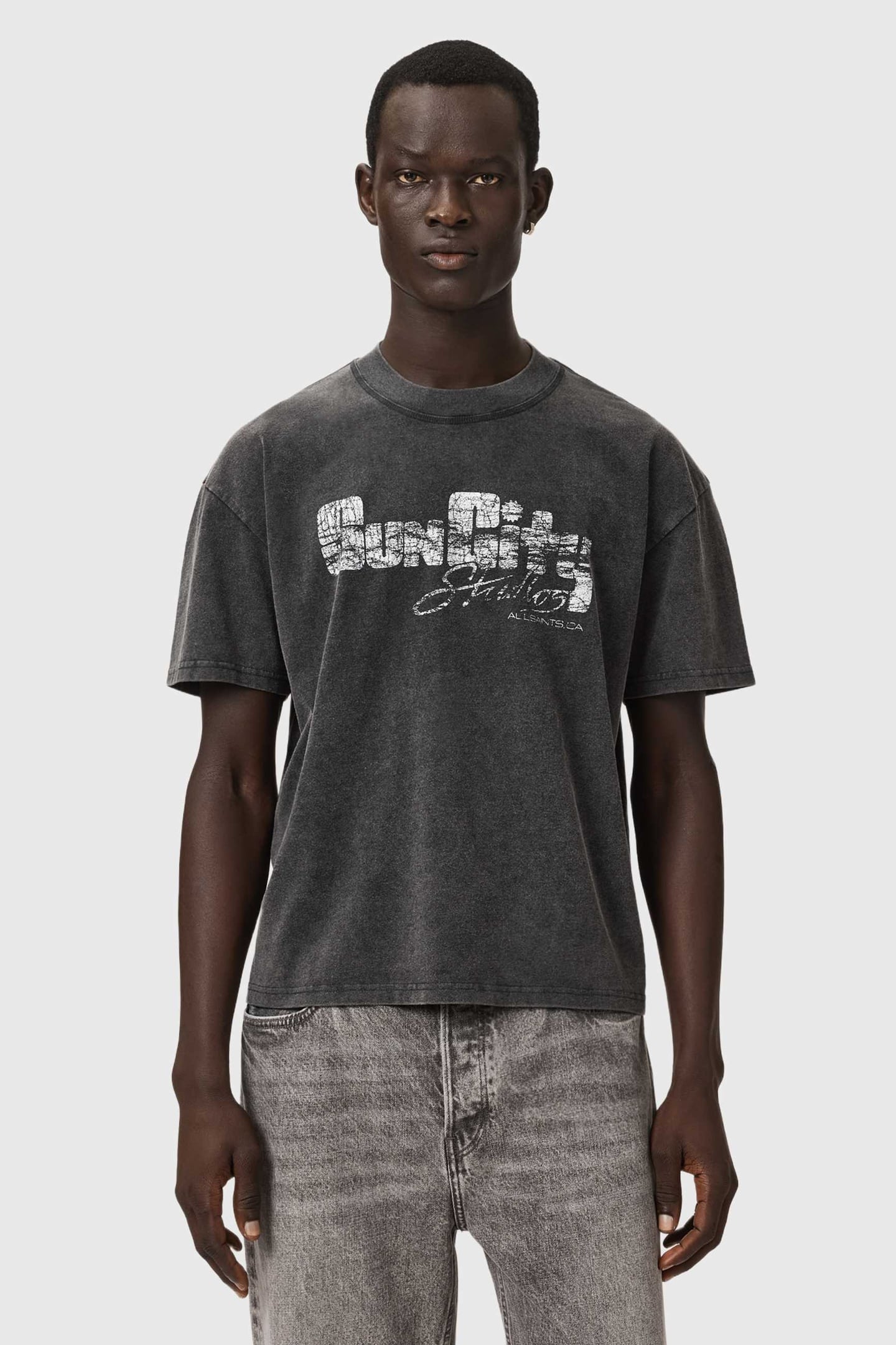 SUN CITY SS CREW WASHED BLACK 2