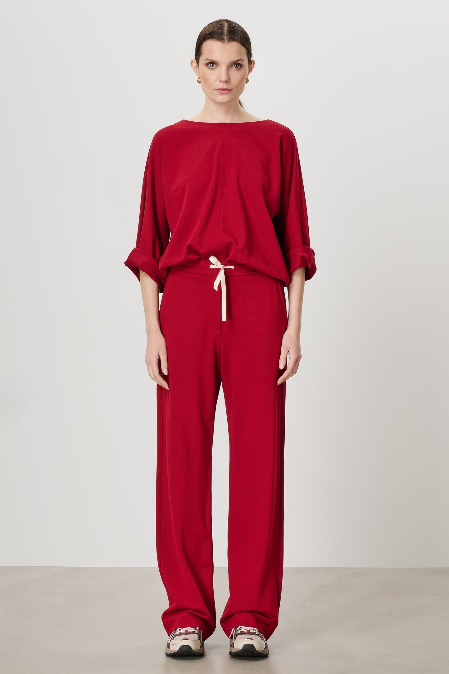 PUNTO CASUAL DRAWSTRING PANTS WILD CHERRY 2
