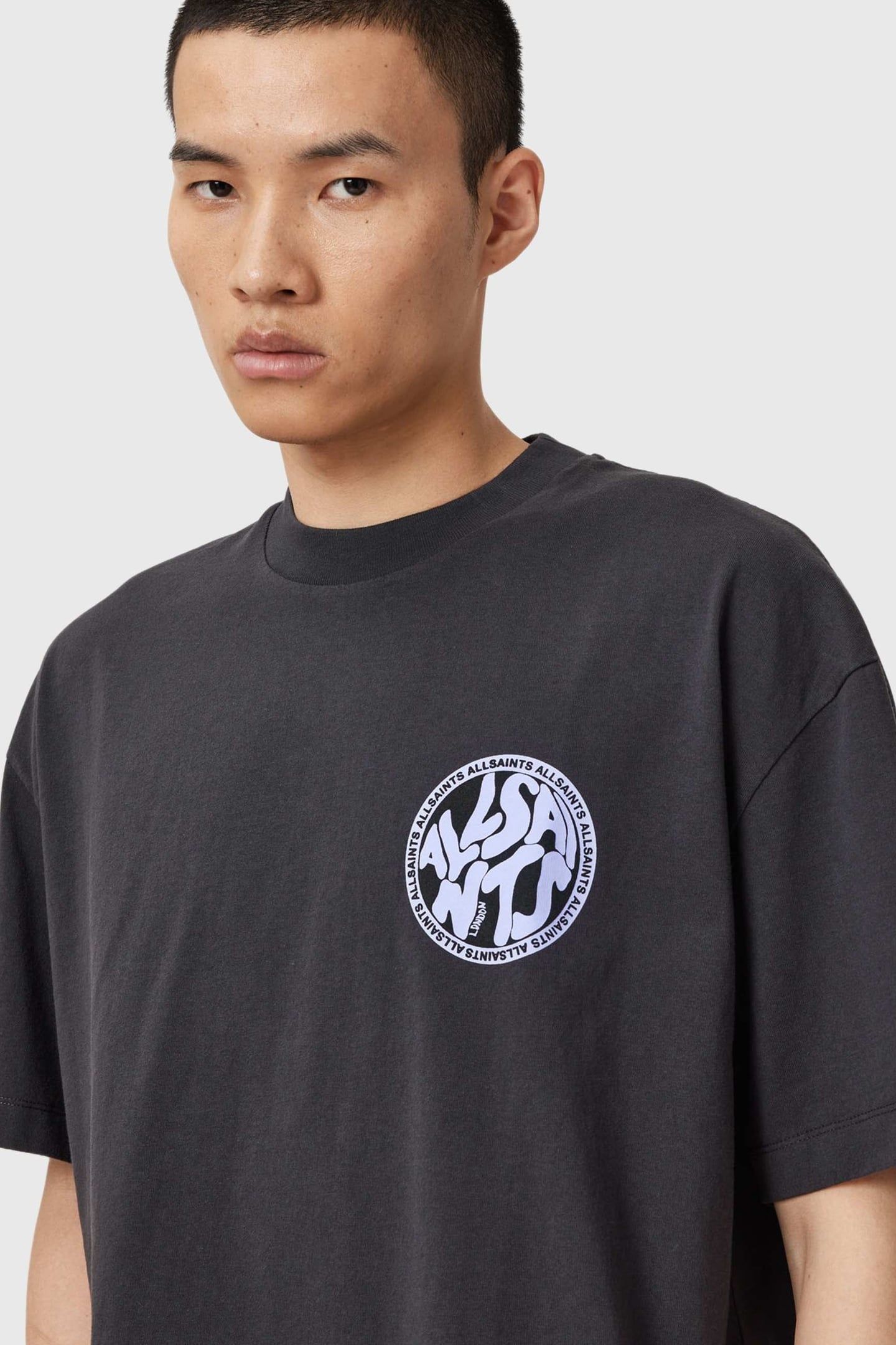 DISTORTION SS CREW WASHED BLACK/BLUE 7