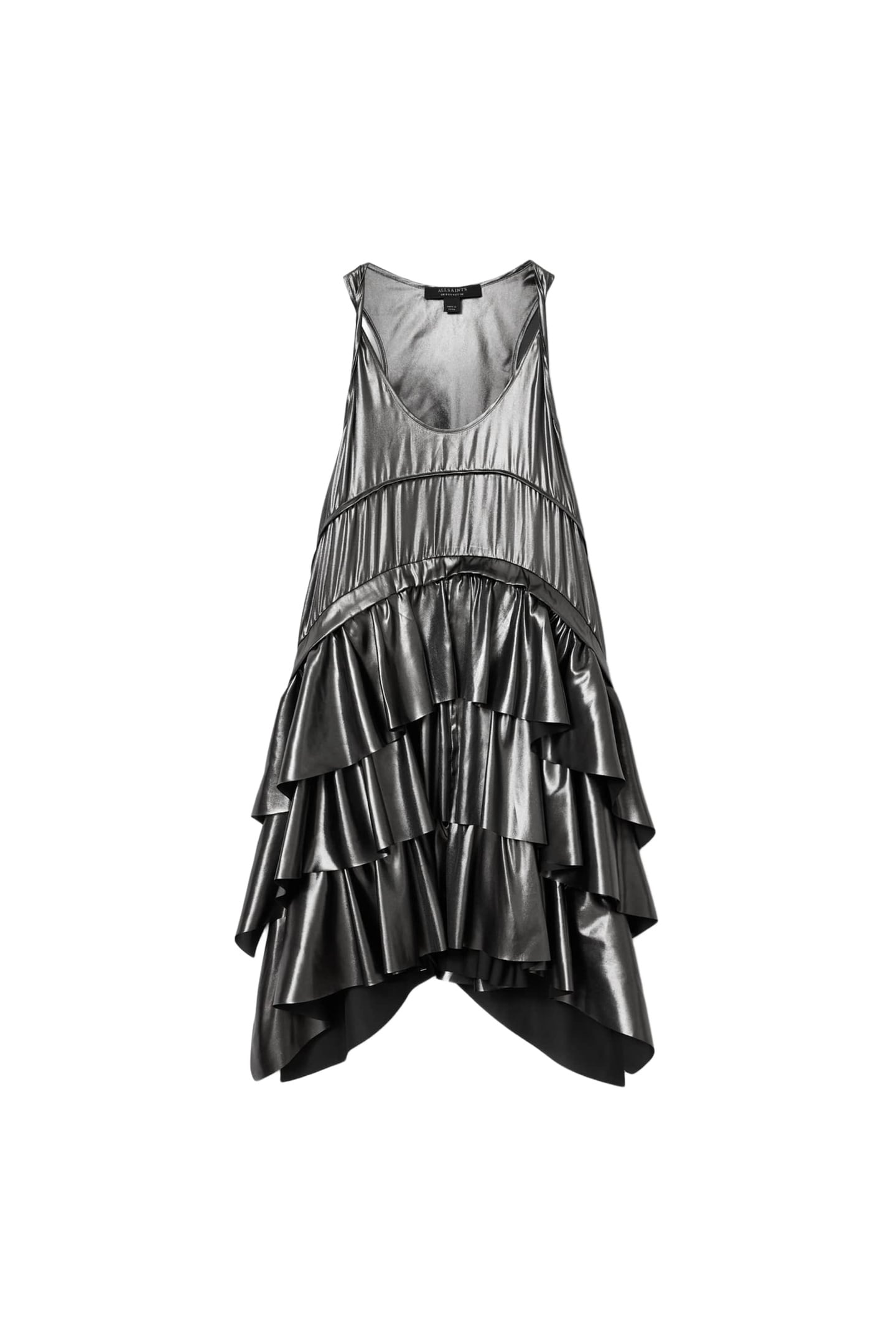 CAVARLY MINI DRESS METALLIC SILVER 4