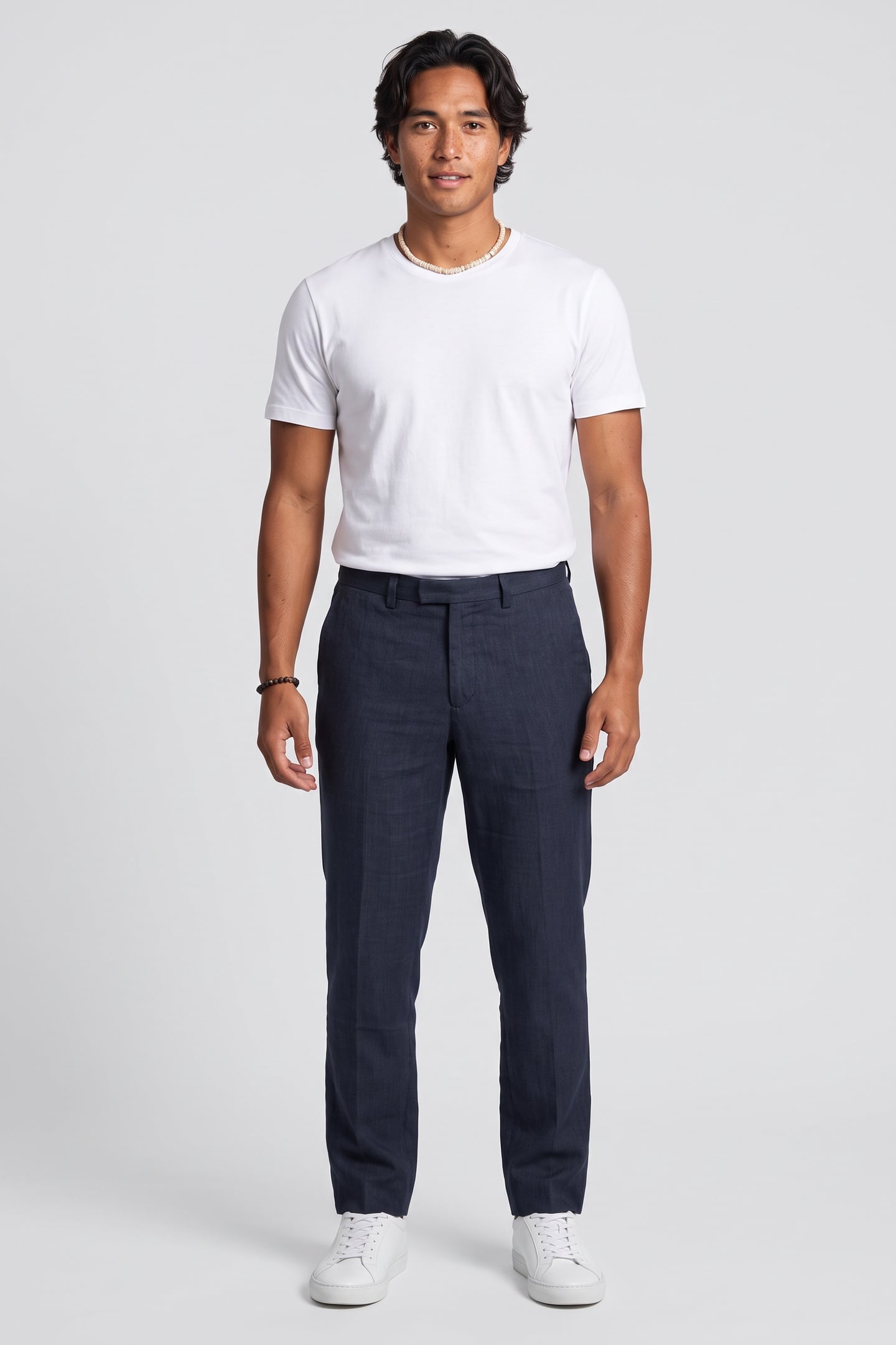ELDAR COTTON/HEMP TROUSERS BLUE 1