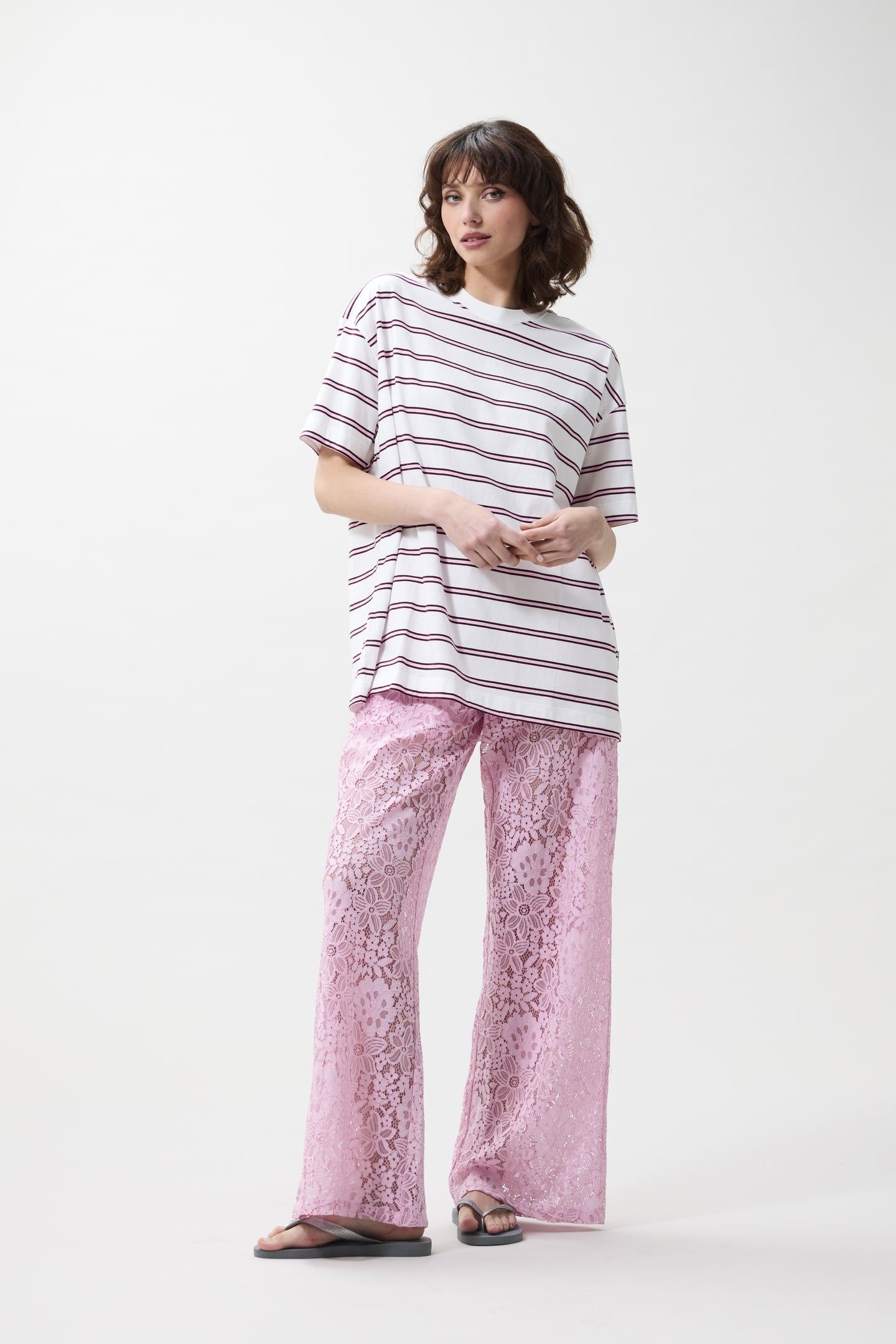 OVERSIZED STRIPED TSHIRT ROSEBLOOM 1