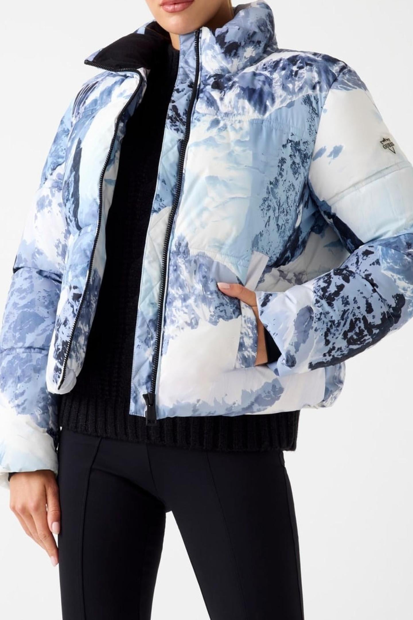 PRINTED MOUNTAINS CR AOP BLUE MOUNTAIN 1
