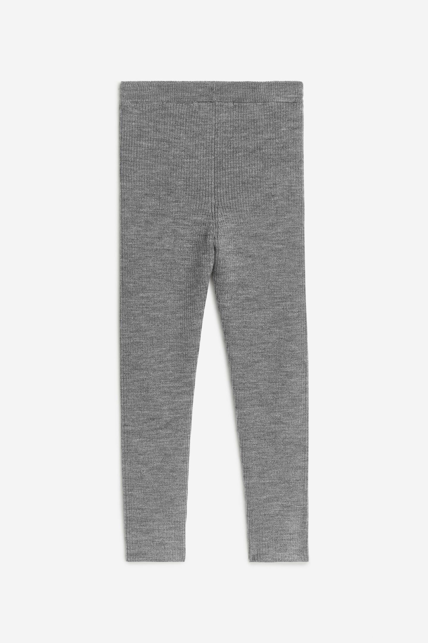 MARY MERINO RIB LEGGINGS UNISEX GREY 1