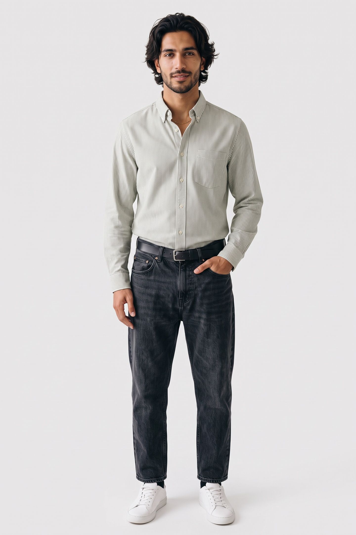 BARD COTTON OXFORD GREEN 1